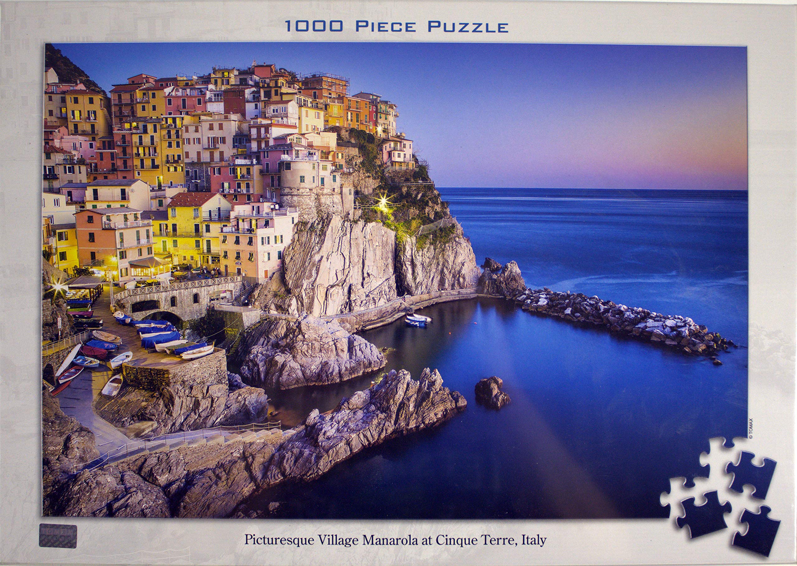 TOMAXPicturesque Village at Manarola Cinque Terre, Italy 1000 Piece Jigsaw Puzzle