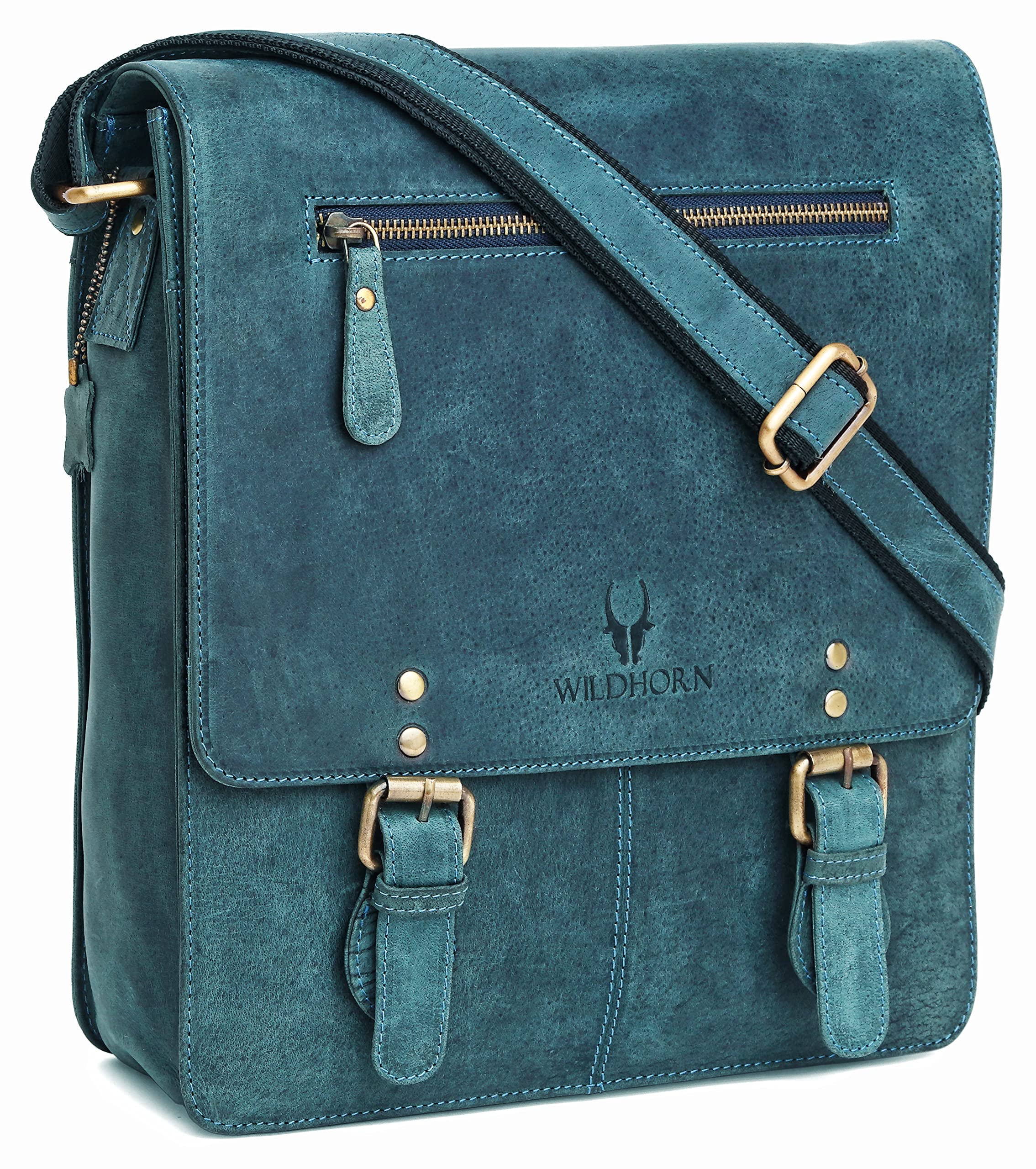 wildhorn Genuine Leather Sling Messenger Bag | Stylish, Functional & Spacious | Buckle Closure | Adjustable Strap | 1-Year Warranty-picture-17