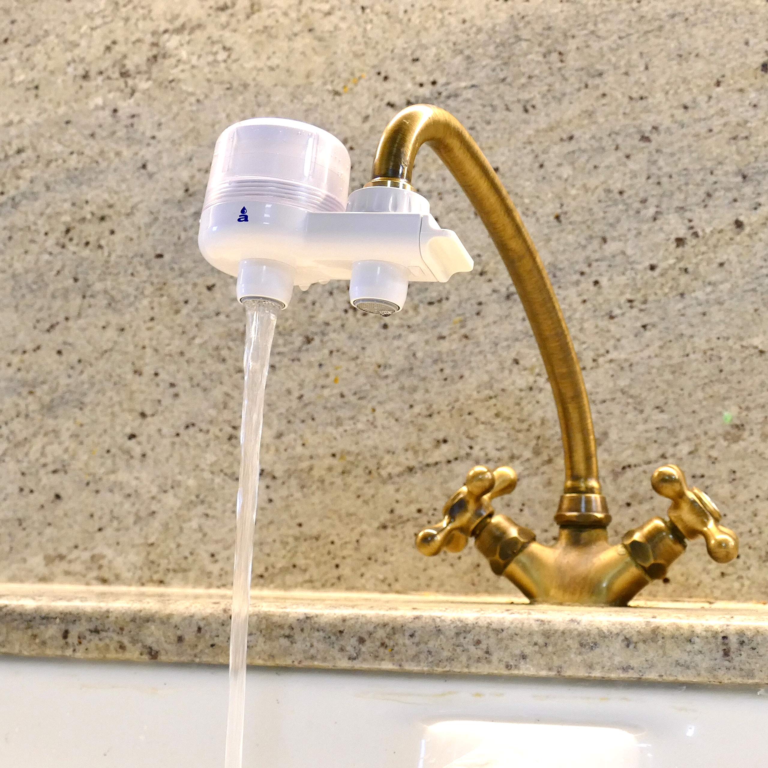 AQUASAN 3 Cartucce Filtro Ricambio Aquacompact, Aquagaia Filtro Rubinetto, Filtraggio Acqua Cartuccia Depuratore Microfiltrazione Acqua Potabile Sistema Filtrante Multi Stadio