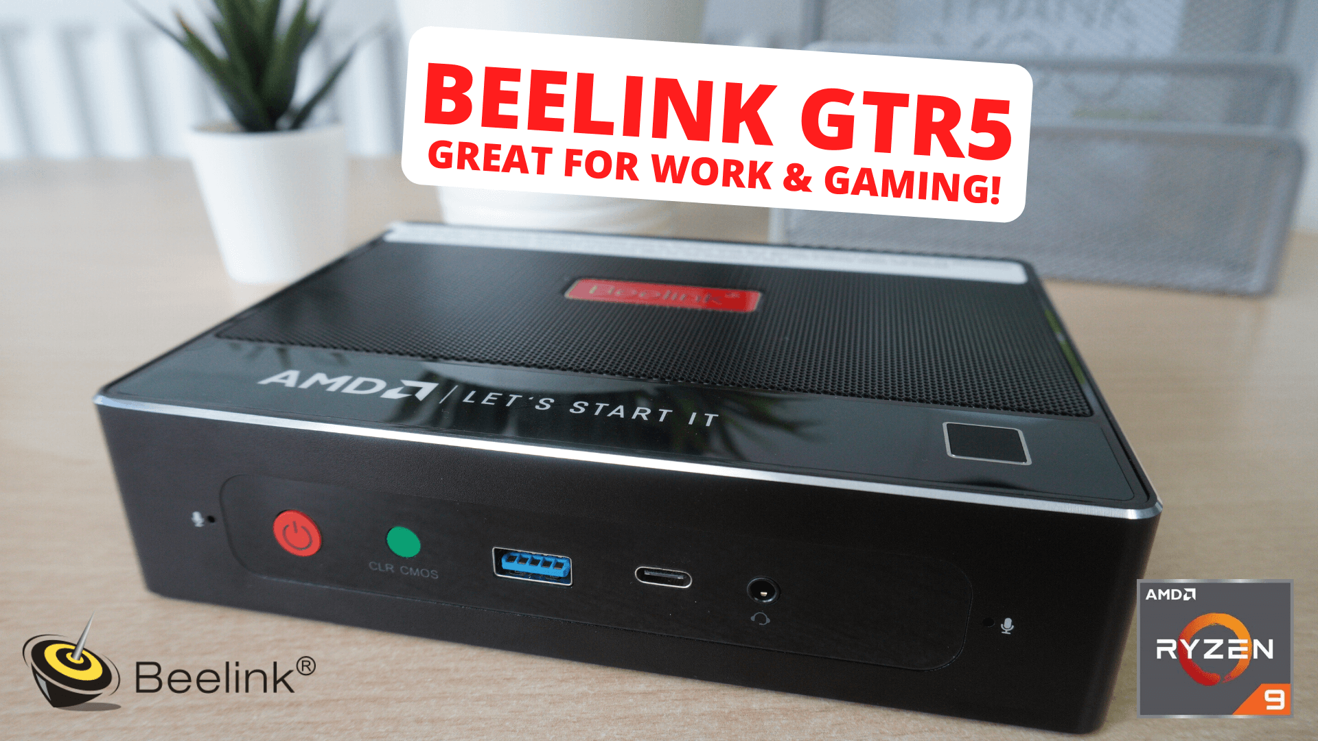 Beelink GTR5 AMD Ryzen 9 5900HX; Mini PC 64GB DDR4 RAM 1TB