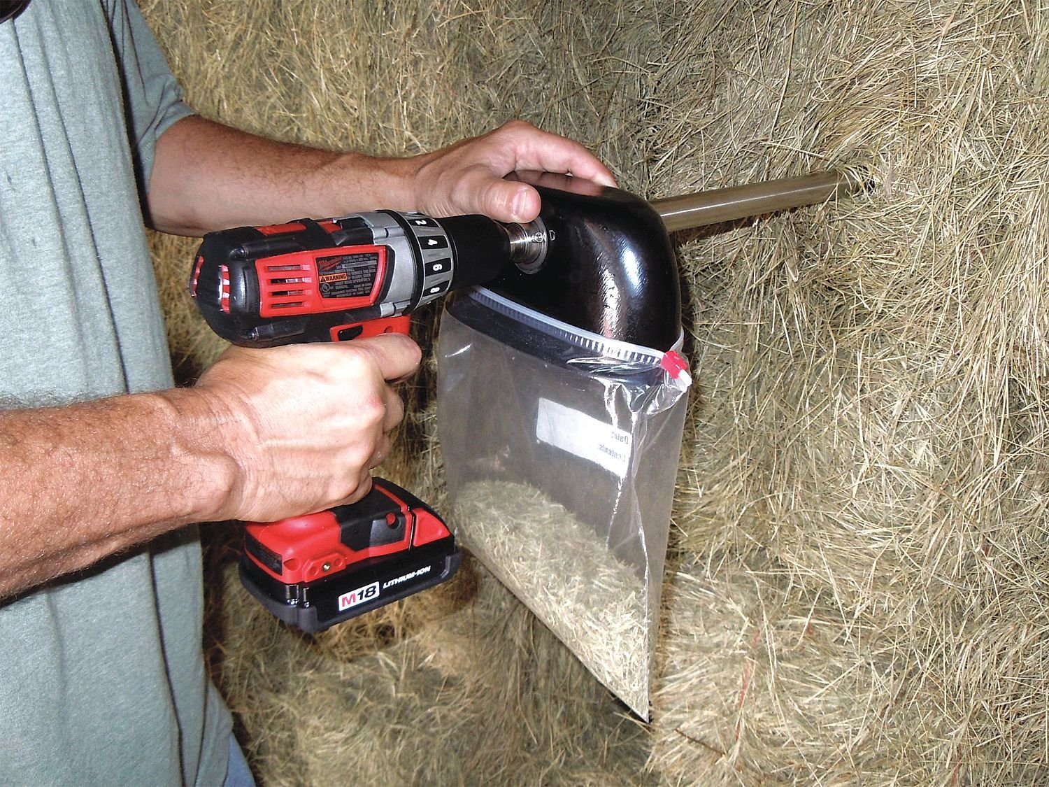 Hay Probe Sampler w/Bagger, 24in