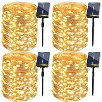 Luci Solari Esterno 4 Pacchi, 15+2M 150LED Catena Luminosa Esterno Solare IP65 Impermeabili