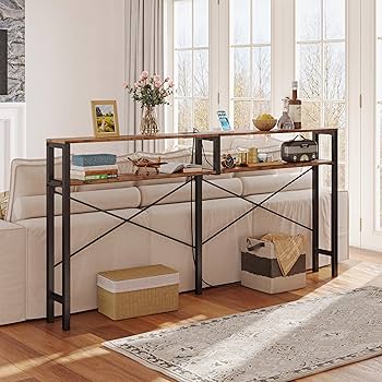 Amazon.com: IRONCK Console Table with Power Outlet, Long