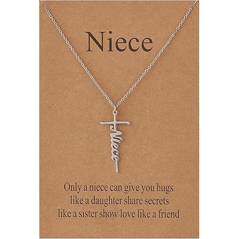 Lcherry Faith Cross Pendant Necklace for Women Religious Christian Jewelry Mother's Day Gifts for Women