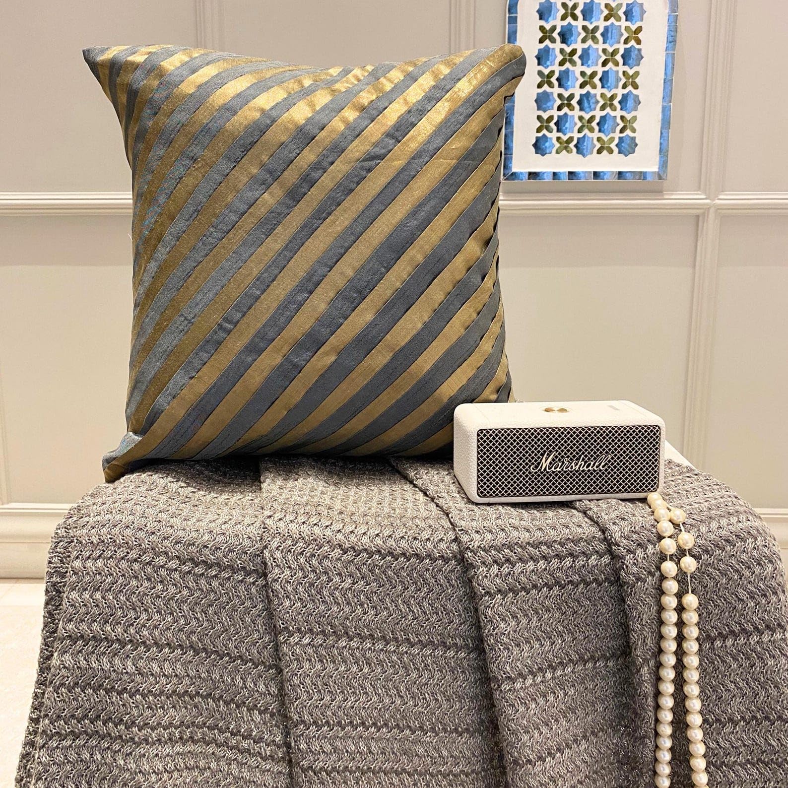 The HomeCentric Decorativo Grigio Antracite Fodera per cuscino lombare