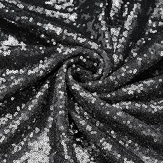 Pink Wings khichdi Sequin Fabric on Georgette Base (3 METRES, Black), Solid-picture-16