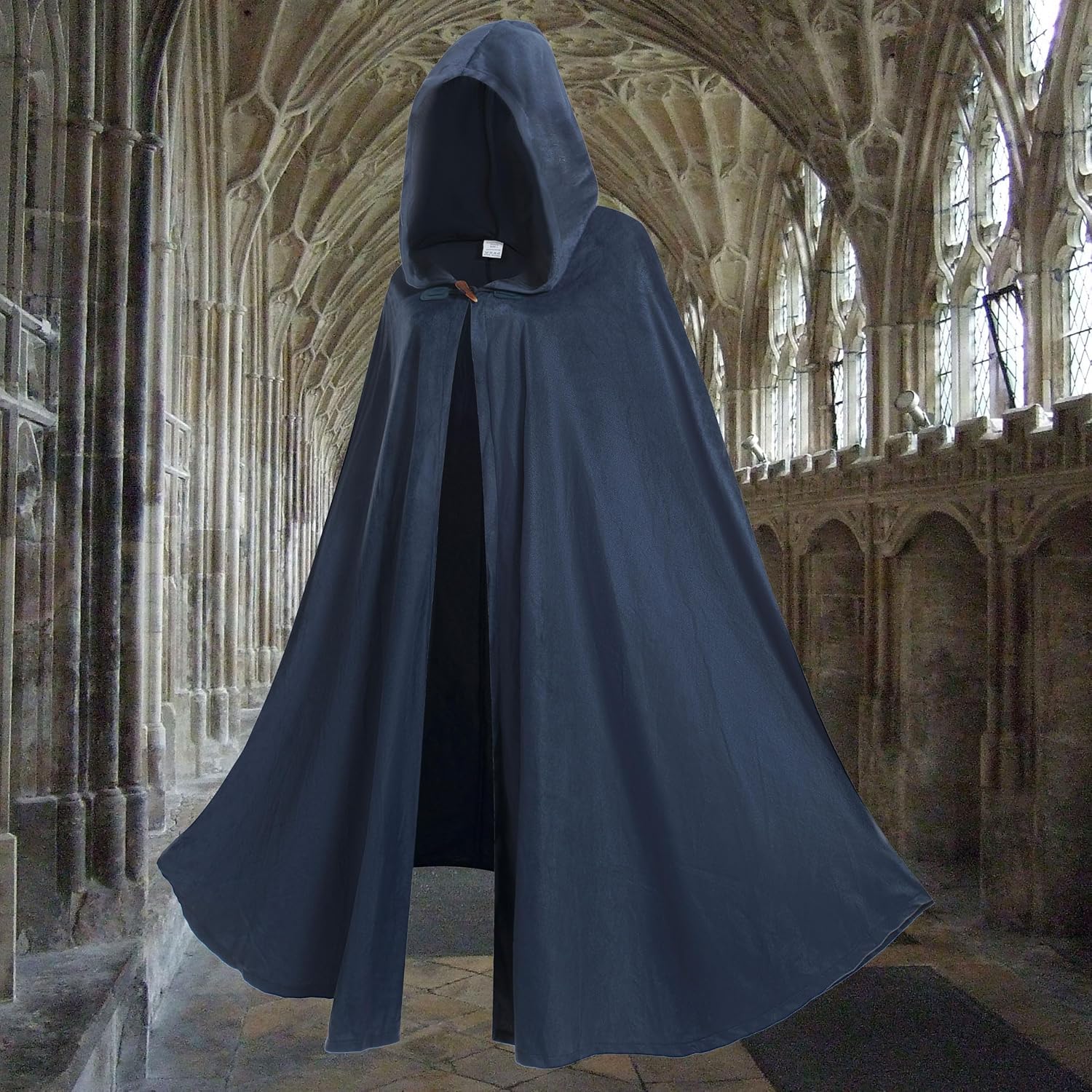 Renaissance Cloak for Men Women,Adult Renaissance Hooded Cape,Medieval Cloak,Women Men Victorian Velvet Cape - Image 7