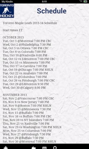 Toronto Hockey News(Kindle Tablet Edition)