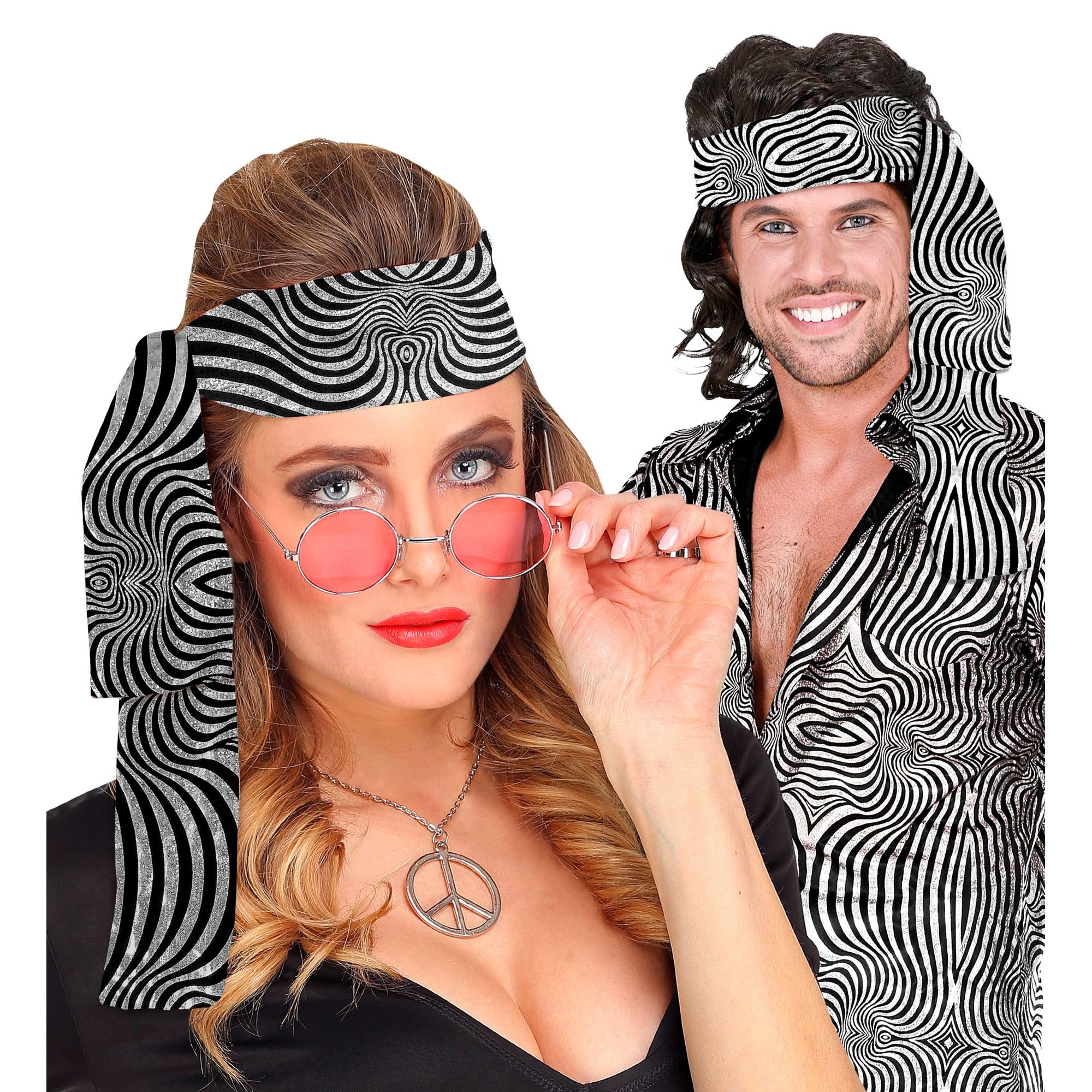 WIDMANN MILANO PARTY FASHION - 60s & 70s headband, hippie, flower power, accessories, carnival