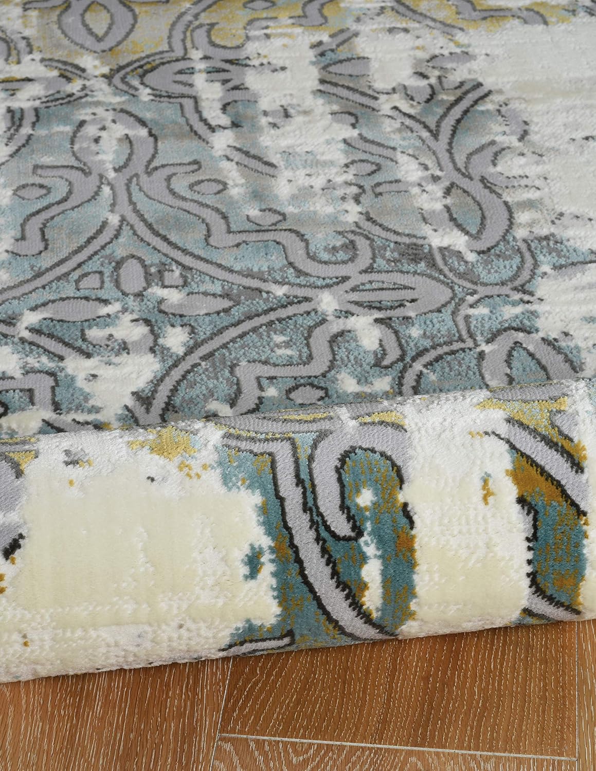 Linon Home Decor Products Panache Aiken Cream & Grey 8' X 10'6" Area Rug