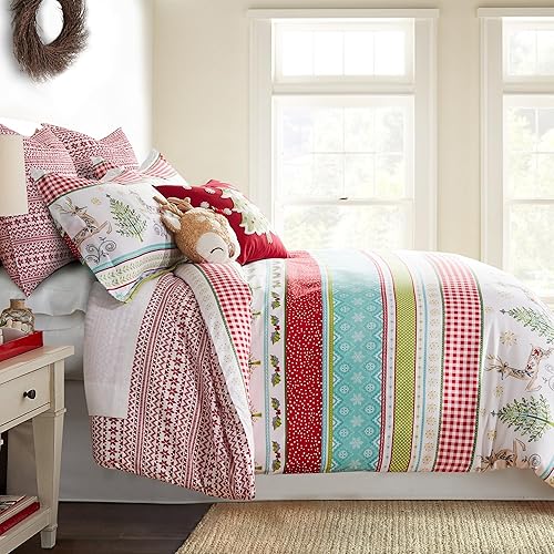 Miniatura 5 de Levtex Home Colección Merry & Bright - Juego de edredón de cometa y cupido, funda de edredón matrimonialQueen (90 x 94 pulgadas) + dos fundas