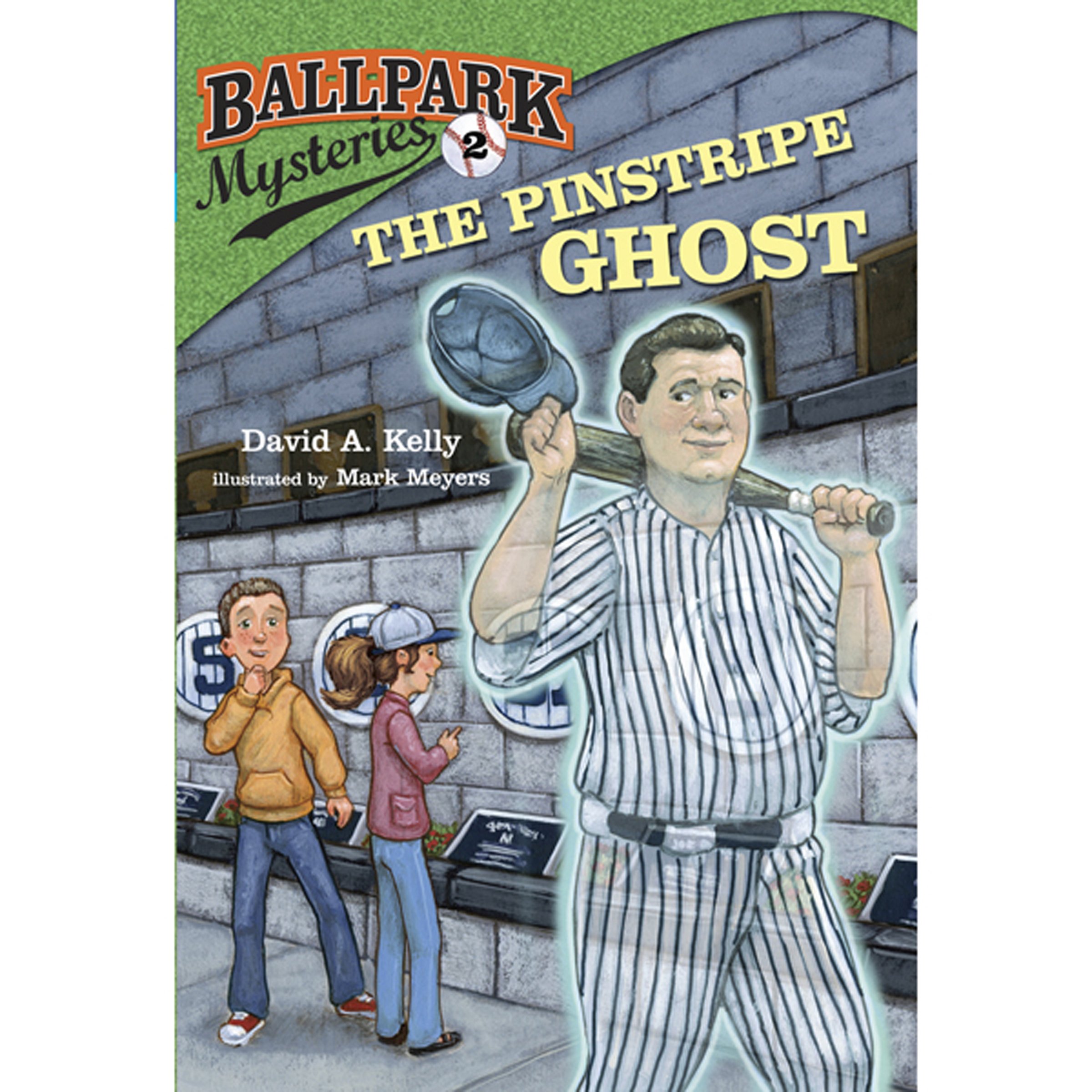 Cover art for Ballpark Mysteries #2: The Pinstripe Ghost