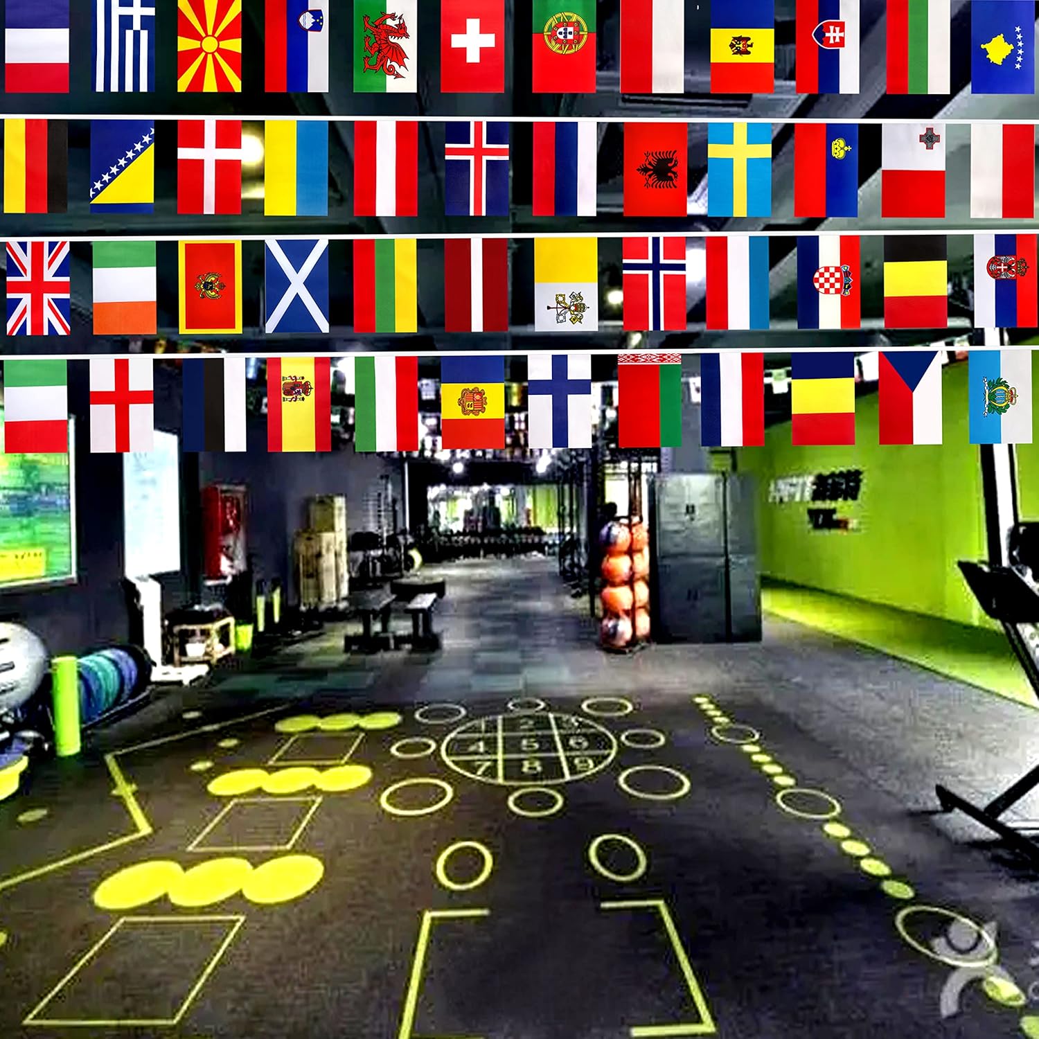Europe European 44 Countries String Flags Banner Set,54 Feet 44 Flags