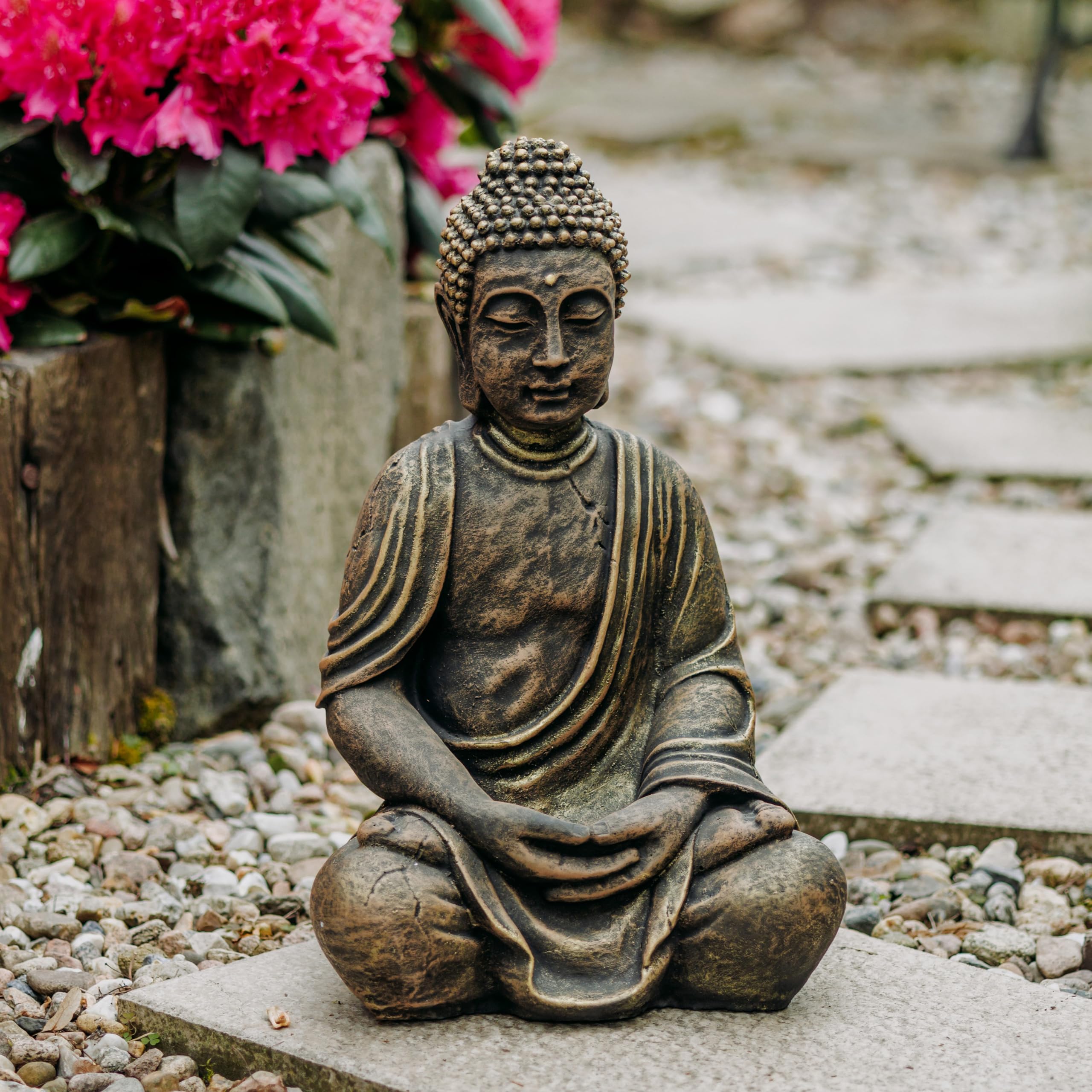 Grande pietra solida color Buddha esclusiva Monk of stone cast antigoccia