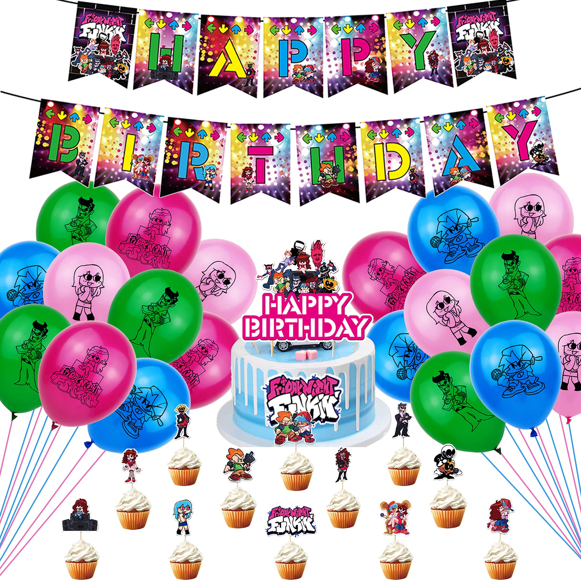 Buy Friday Night Funkin Birthday Party Supplies,Video Game Friday Night