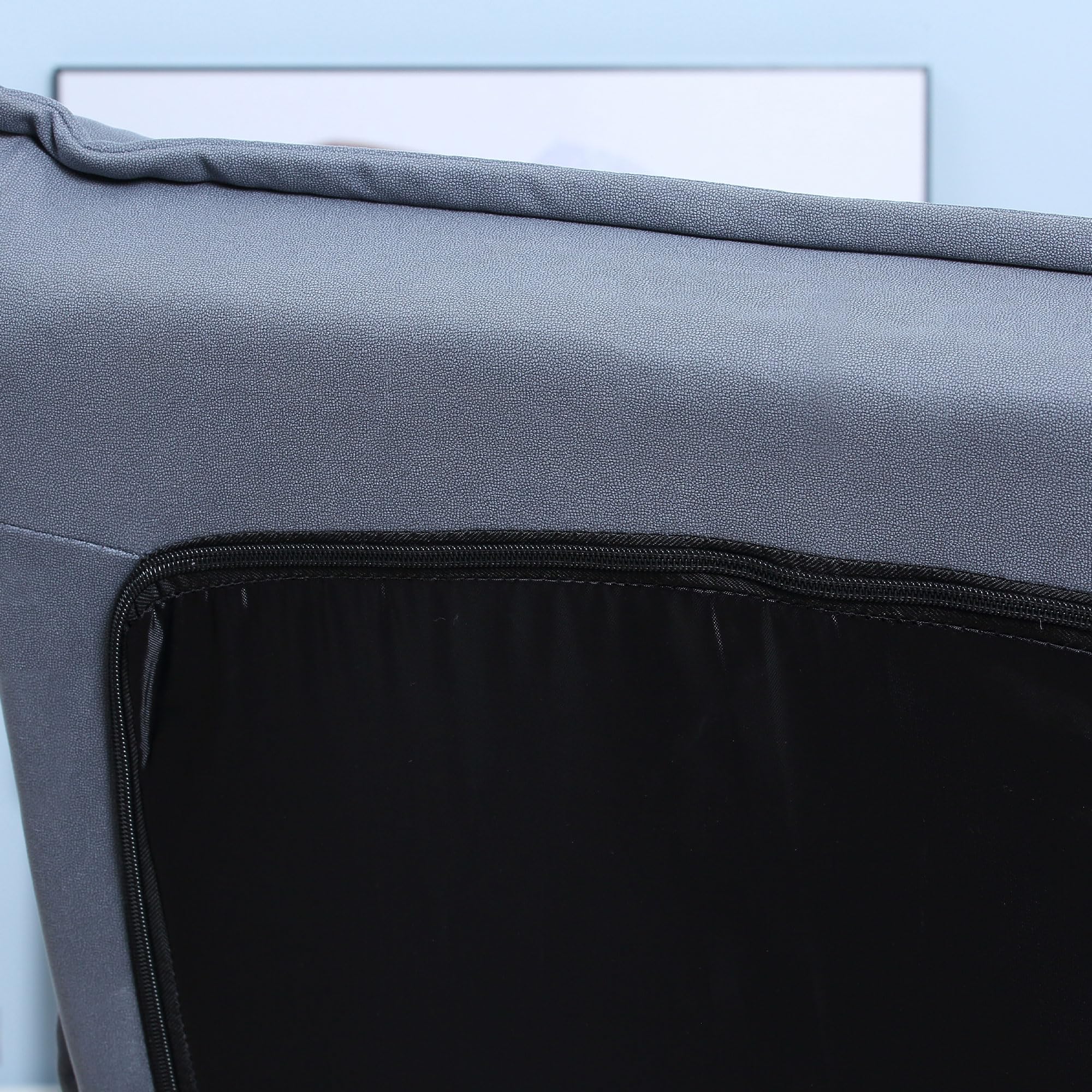 HOMCOM Bodenstuhl 360° drehbar Bodensessel mit Verstellbarer Rückenlehne gepolstert Relaxsessel zum Fernsehen, Lesen Lesesessel Meditationsstuhl Lazy Sofa für Meditation Yoga Zuhause Grau