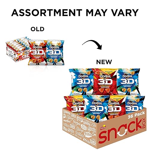 Miniatura 4 de Doritos 3D Crunch paquete variado de 2 sabores bolsas de 0625 oz paquete de 36