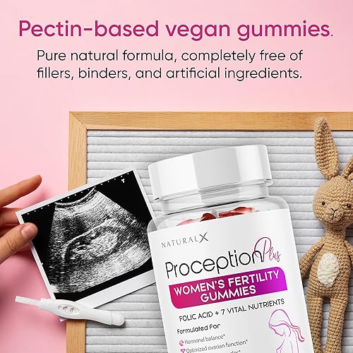 Miniatura 5 de Proception Plus - Gomitas de fertilidad  Regula tu ciclo, equilibra las hormonas, ayuda a la ovulación  Folato, vitaminas B, inositol  Suplemento de