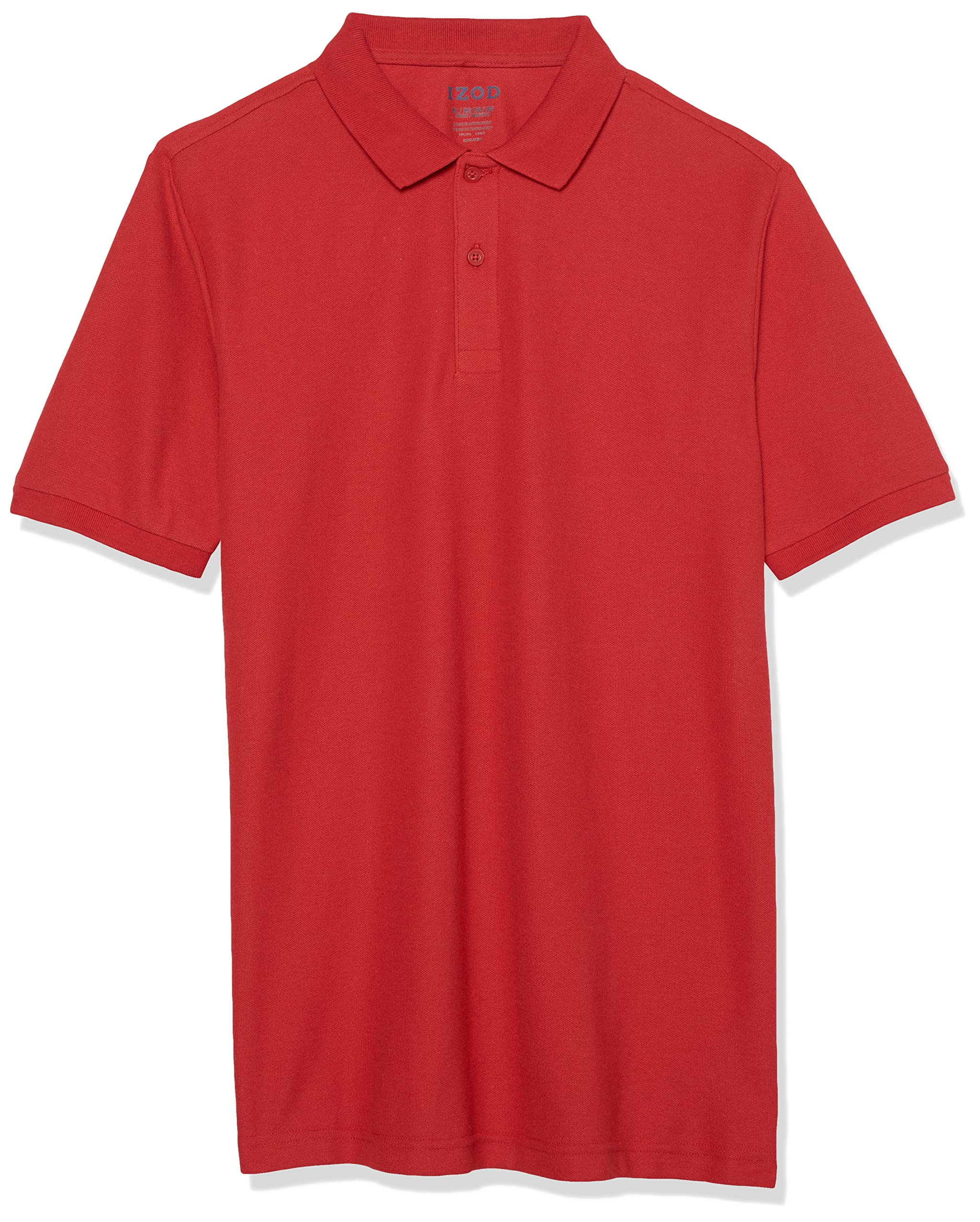 IZOD Boys' School Uniform Short Sleeve Polo Shirt, Button Closure, Comfortable &amp; Soft Pique Fabric