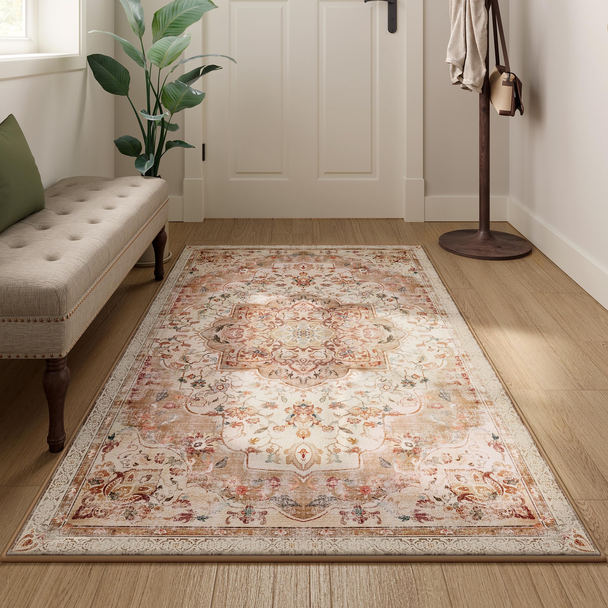 SONGMICS HOME Area Rug, 3x5 ft Rug for Bedroom, Non-Slip Carpet