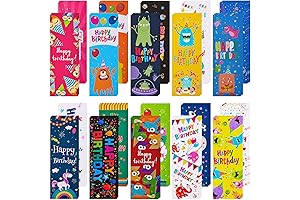 Tenare 100 Pieces Happy Birthday-Themed Bookmarks