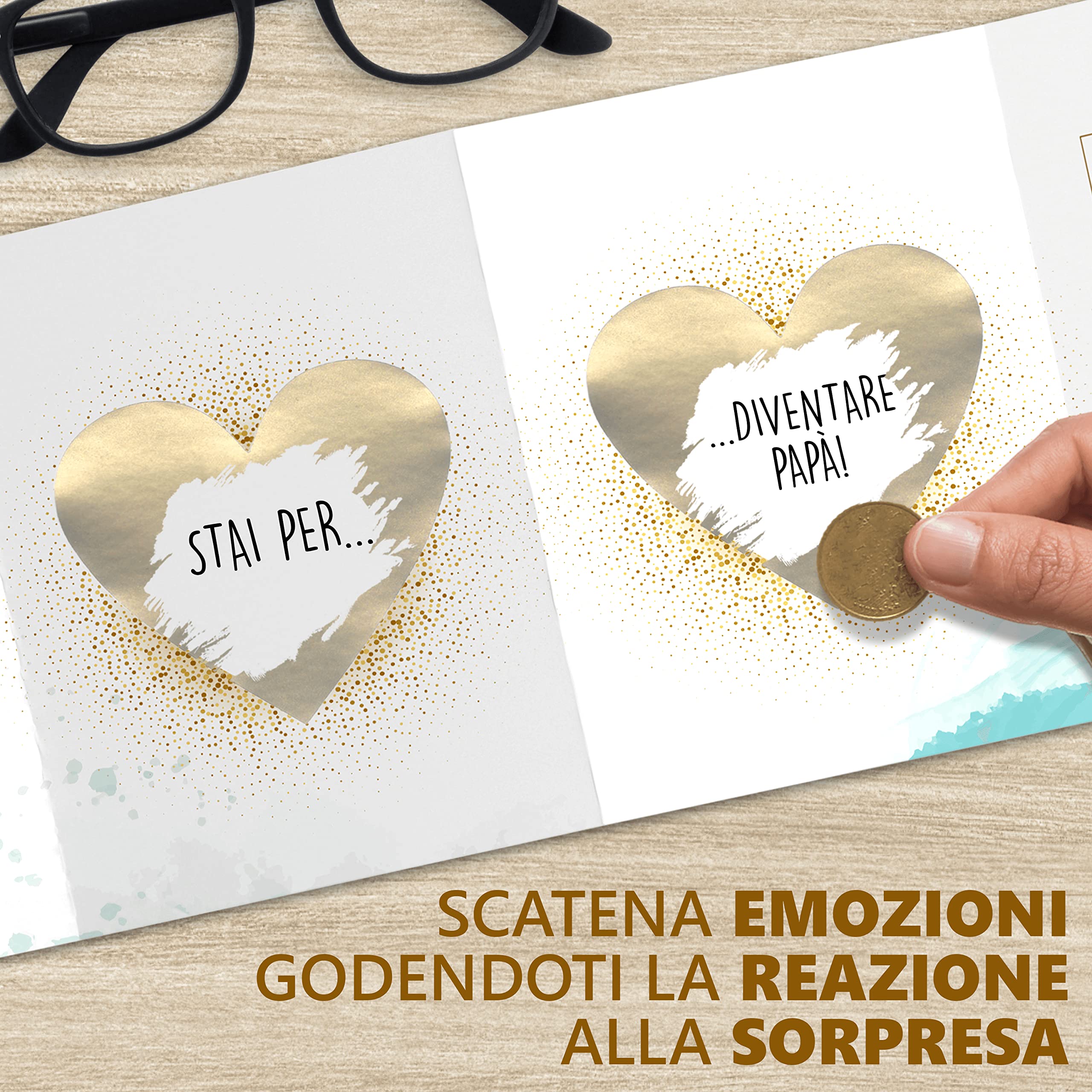 Maxi Gratta E Vinci Personalizzato 4 Facciate - Kit Richiesta Testimone, Annuncio Gravidanza, Battesimo, Baby Shower - 2