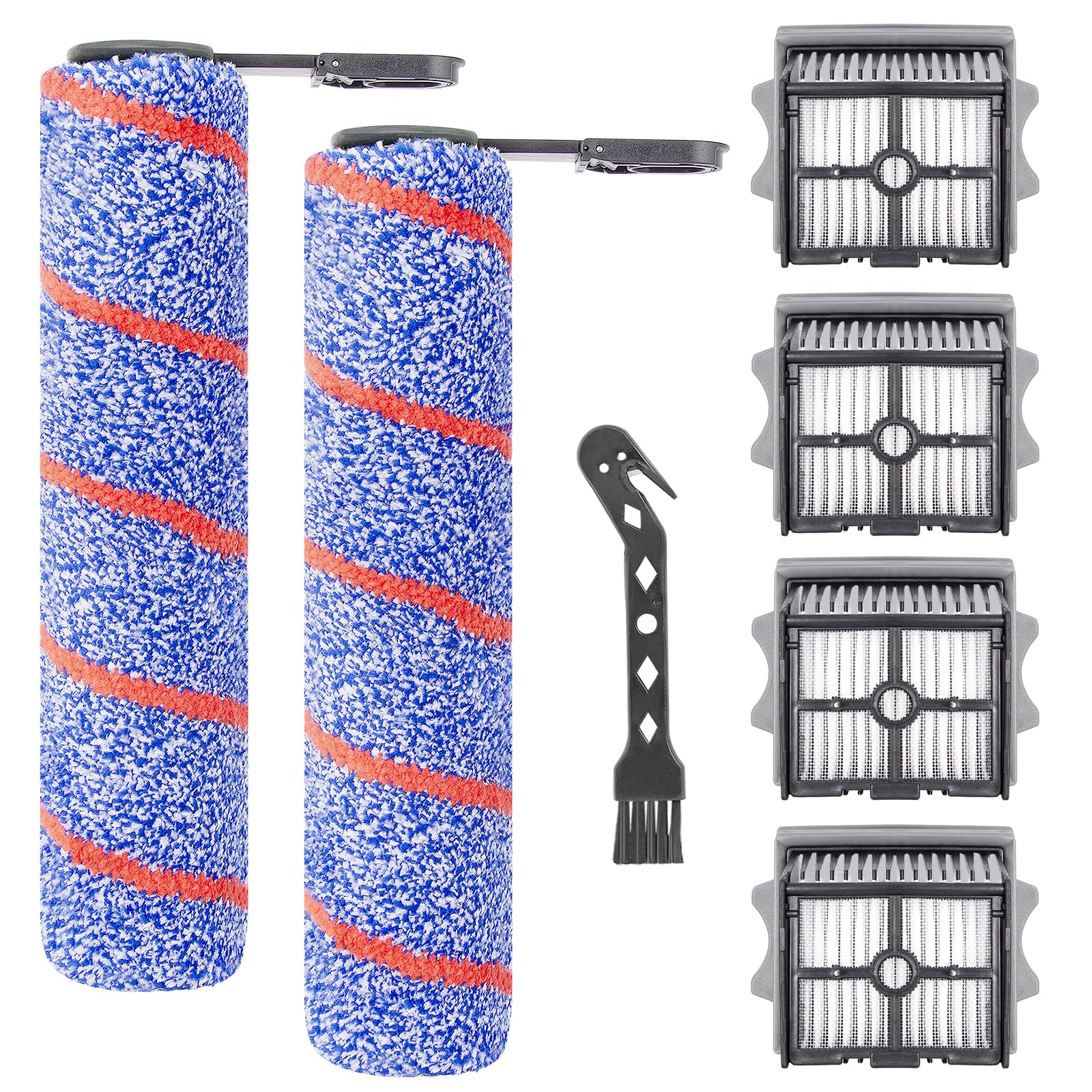 Spazzole a Rullo e Filtro HEPA Ricambi per Accessori per Tineco Floor One S7 Artist/stretch S6 / Switch S6/ S7 Stretch Ultra/ S9 Artist/ S6 Stretch Lite/Switch S7 Stretch/Switch S6 Stretch