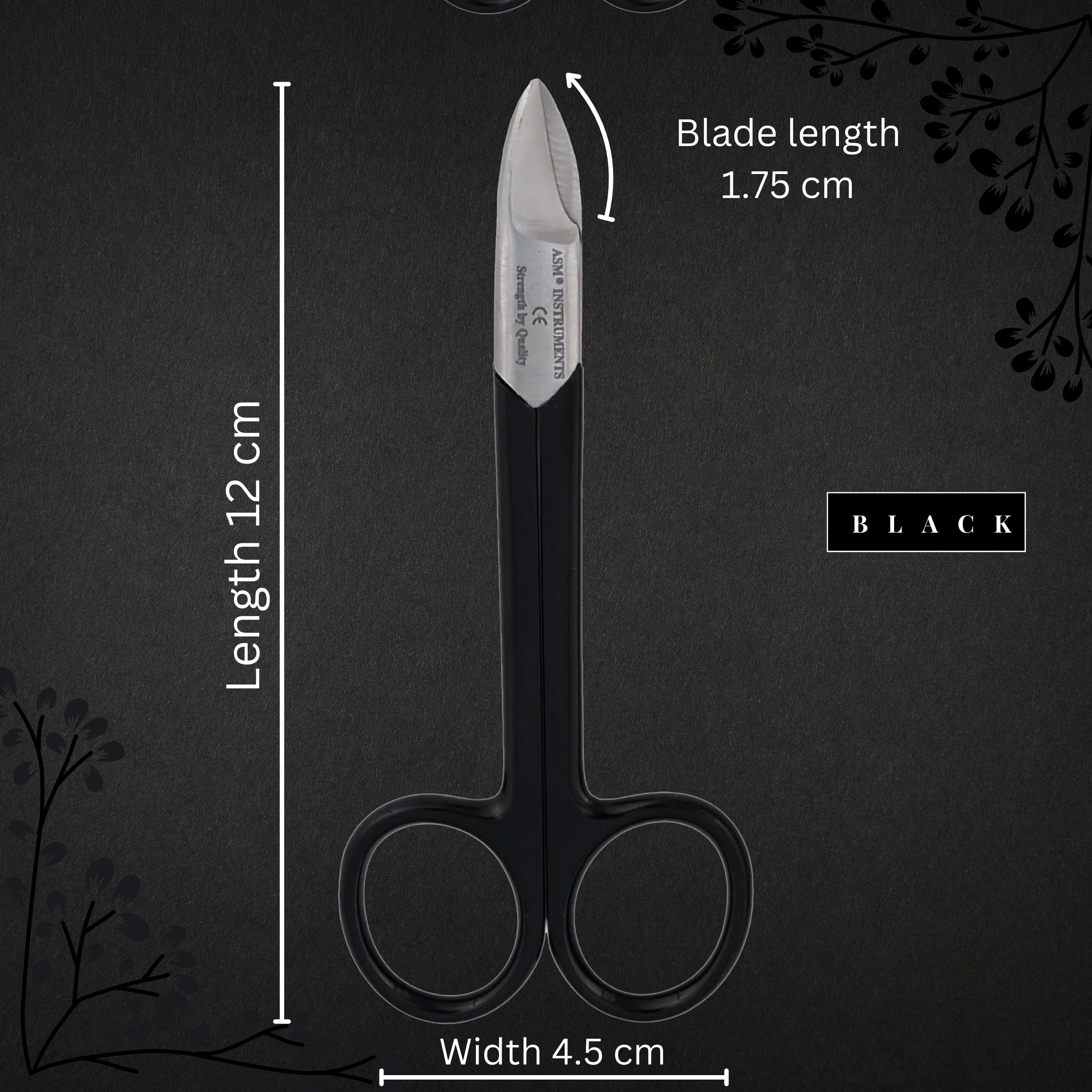 ASM Toe Nail Scissors Ingrown Toenail Treatment, Heavy Duty Stainless Steel Beauty Cuticle Scissor for Fingernails Nose - Image 4