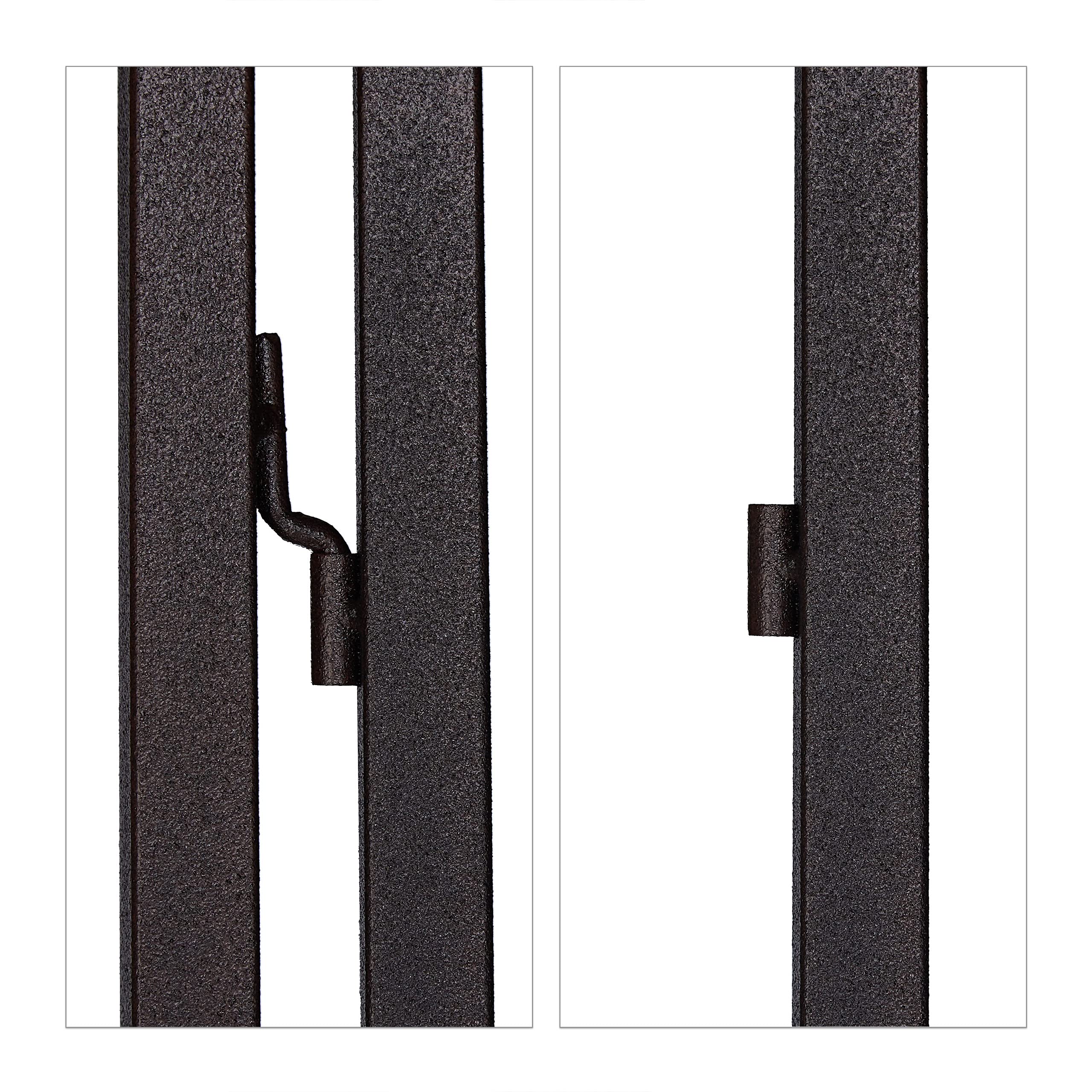 Relaxdays Rankgitter Metall, 2er Set, Rankhilfe für Kletterpflanzen, zum Stecken, Rankspalier HxB: 182 x 51 cm, braun
