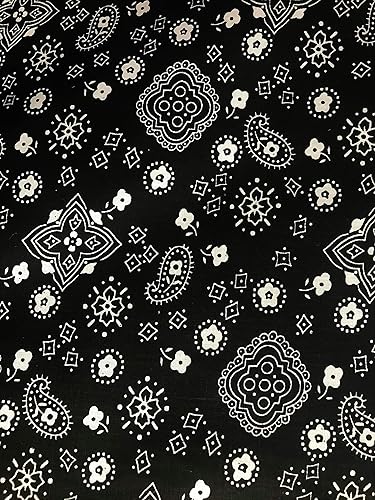 SAL TEX FABRICS, Pañuelo de cachemira de poliéster y algodón, se vende por The Yard, negro, real, rojo, azul marino, rosa, turquesa, blanco, azul