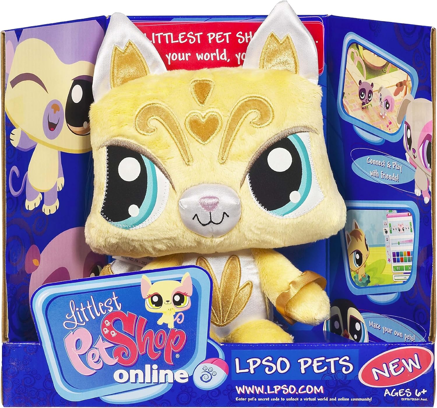 Littlest Pet Shop Lpso Virtual Pets - Kitty - Golden