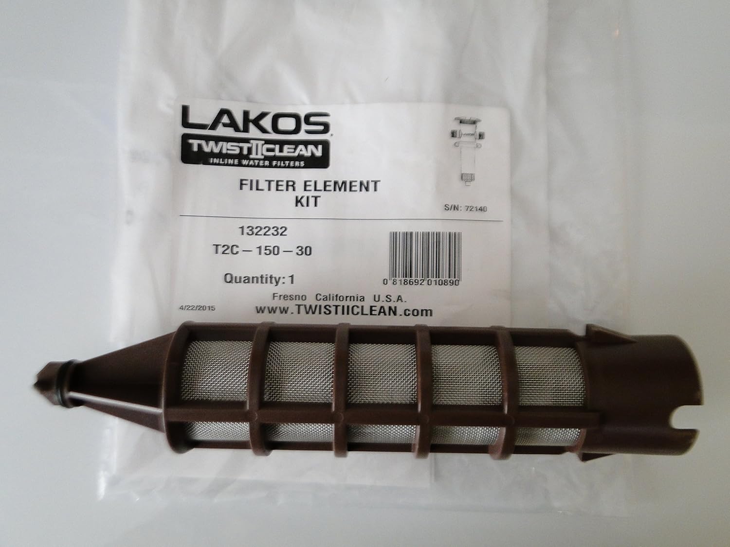 Lakos Filter Element Replacement Kit 1.5" Twist 2 Clean