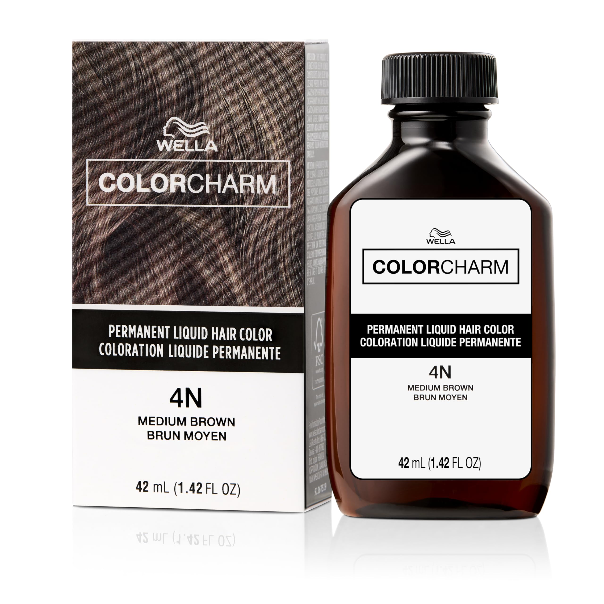 WELLA Color Charm Permanent Liquid Hair Color for Gray Coverage, Brown