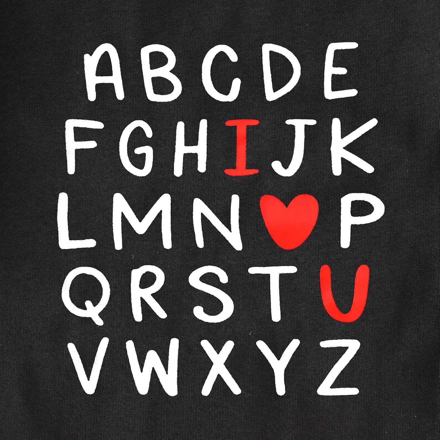 BOUTIKOME Valentines Shirts Toddler Baby Girl Boy Alphabet I Love You T-Shirt Short Sleeve Tee Top Funny Outfit Clothes - Image 6