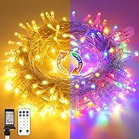 Vista 24 de JMEXSUSS 200 luces LED de Halloween para el aire libre, 66 pies, luces moradas y naranjas para decoraciones de Halloween, para interiores