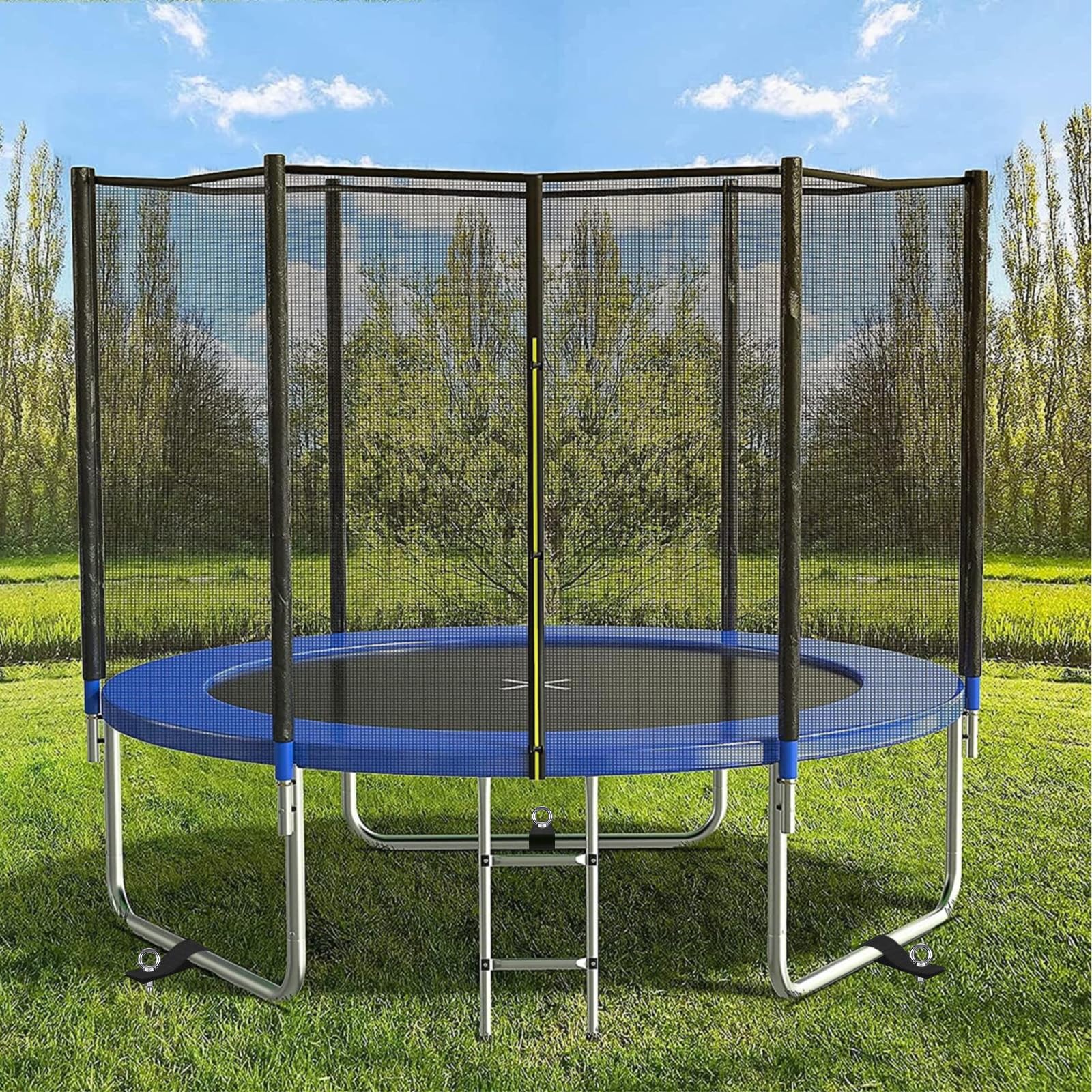 Insaga Bodenanker Erdanker 61cm Boden Anker Zelt Heavy Duty Trampolin Anchor Zum Eindrehen für Zelte, Schaukelgestell, Vordächer, Camping, Widerstehen Starkem Wind Rostfrei mit Fester Schlaufe 4 Stück
