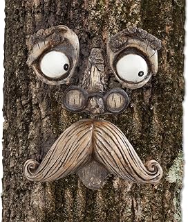 Bits and Pieces Old Man Tree Hugger - Whimsical Peeking Yard Art Sculpture, Durable Garden Tree Decor Peeker