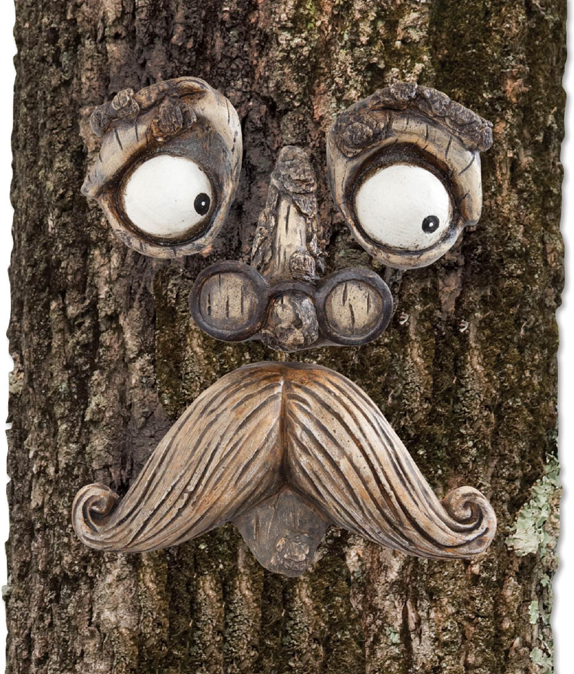 Bits and Pieces - 'Old Man' Tree Hugger - Yard Decorations - Whimsical Tree Sculpture - Garden Decoration - Garden Peeker Yard Art