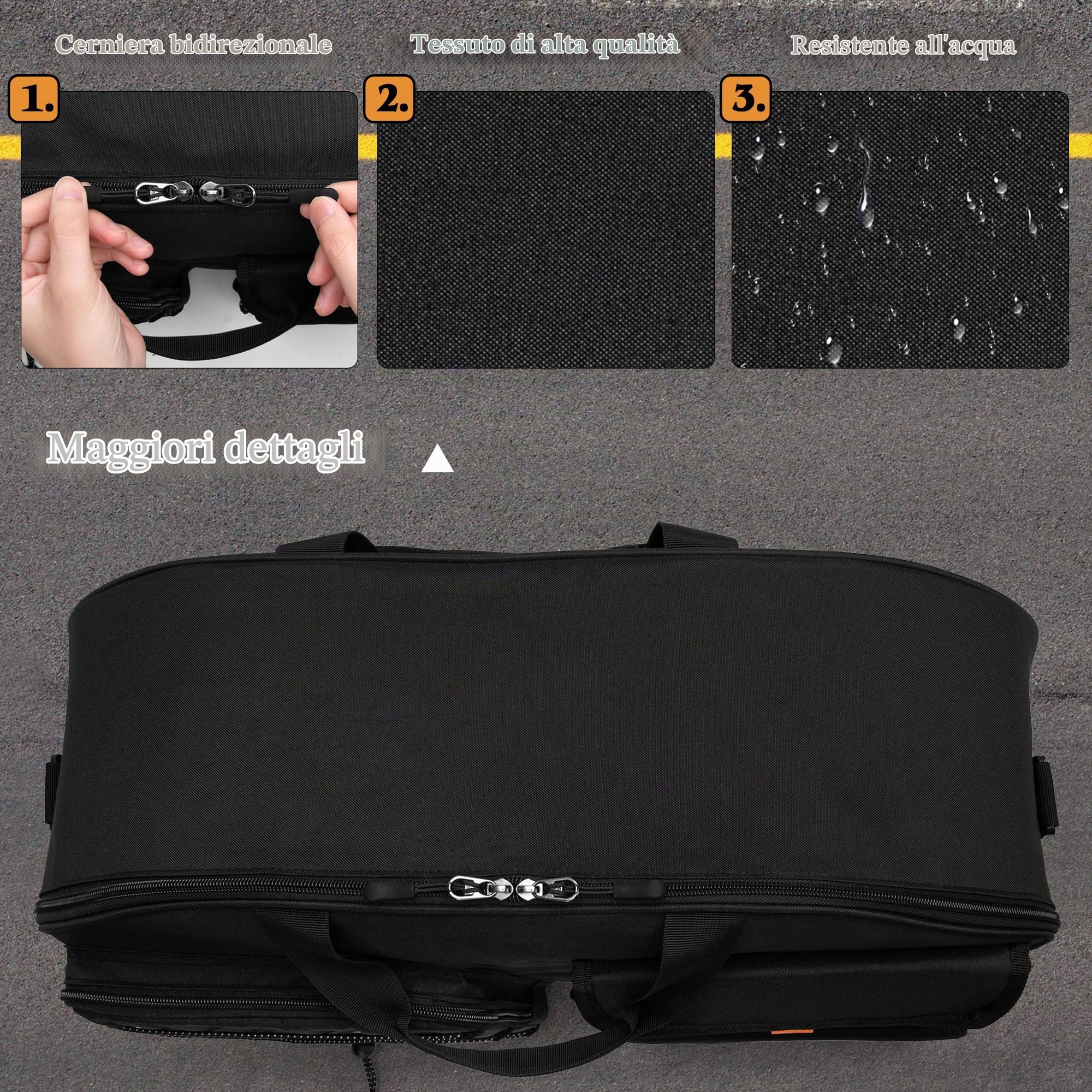 HODRANT Borsa Compatibile con Street Glide ed Electra Glide | Borsa Interna per Bauletto Moto (Tour-Pak), Borsa per Bagagli da Viaggio, Solo Borsa