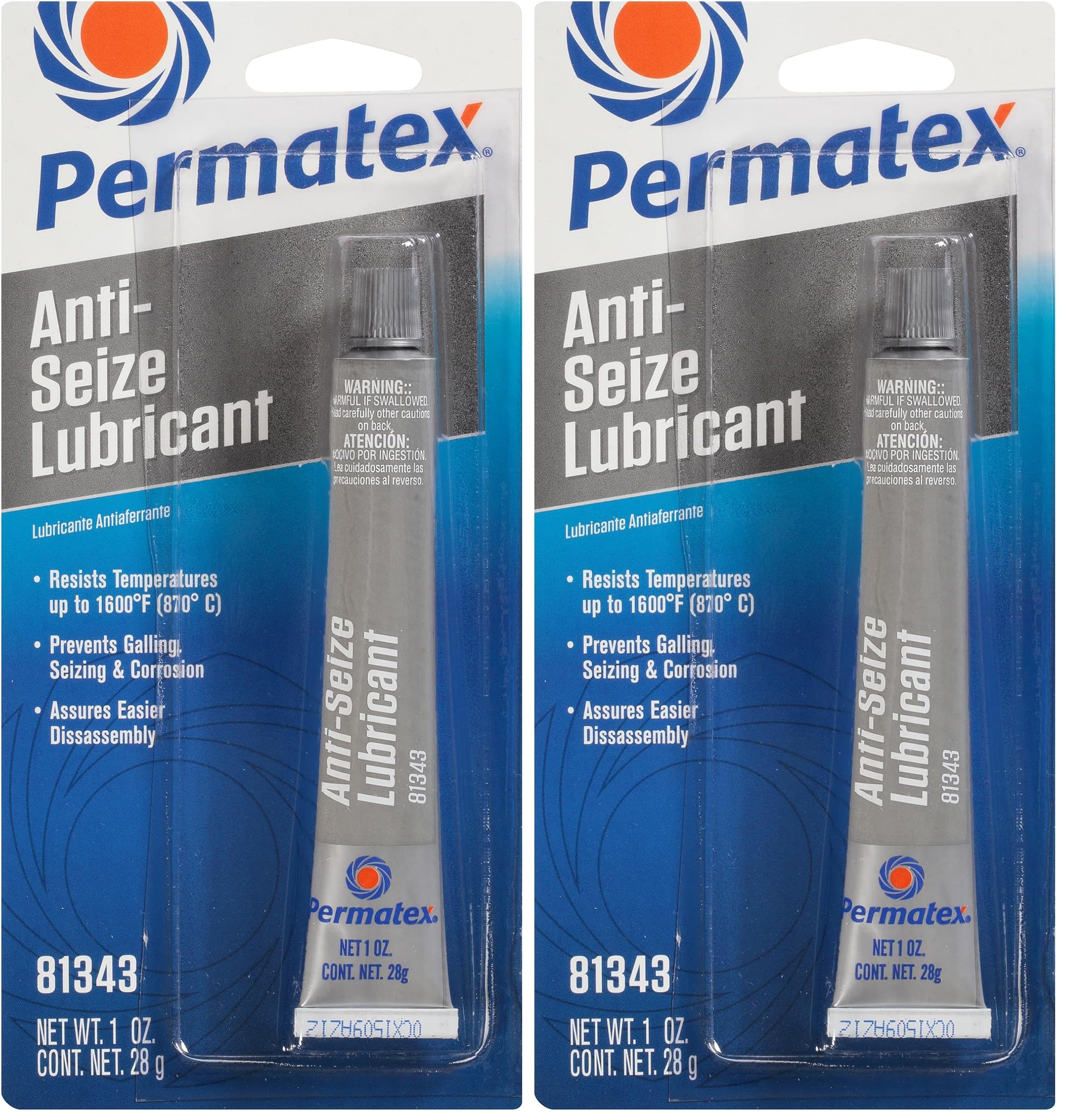 81343 Anti-Seize Lubricant, 1 oz. Tube, White (Pack of 2)