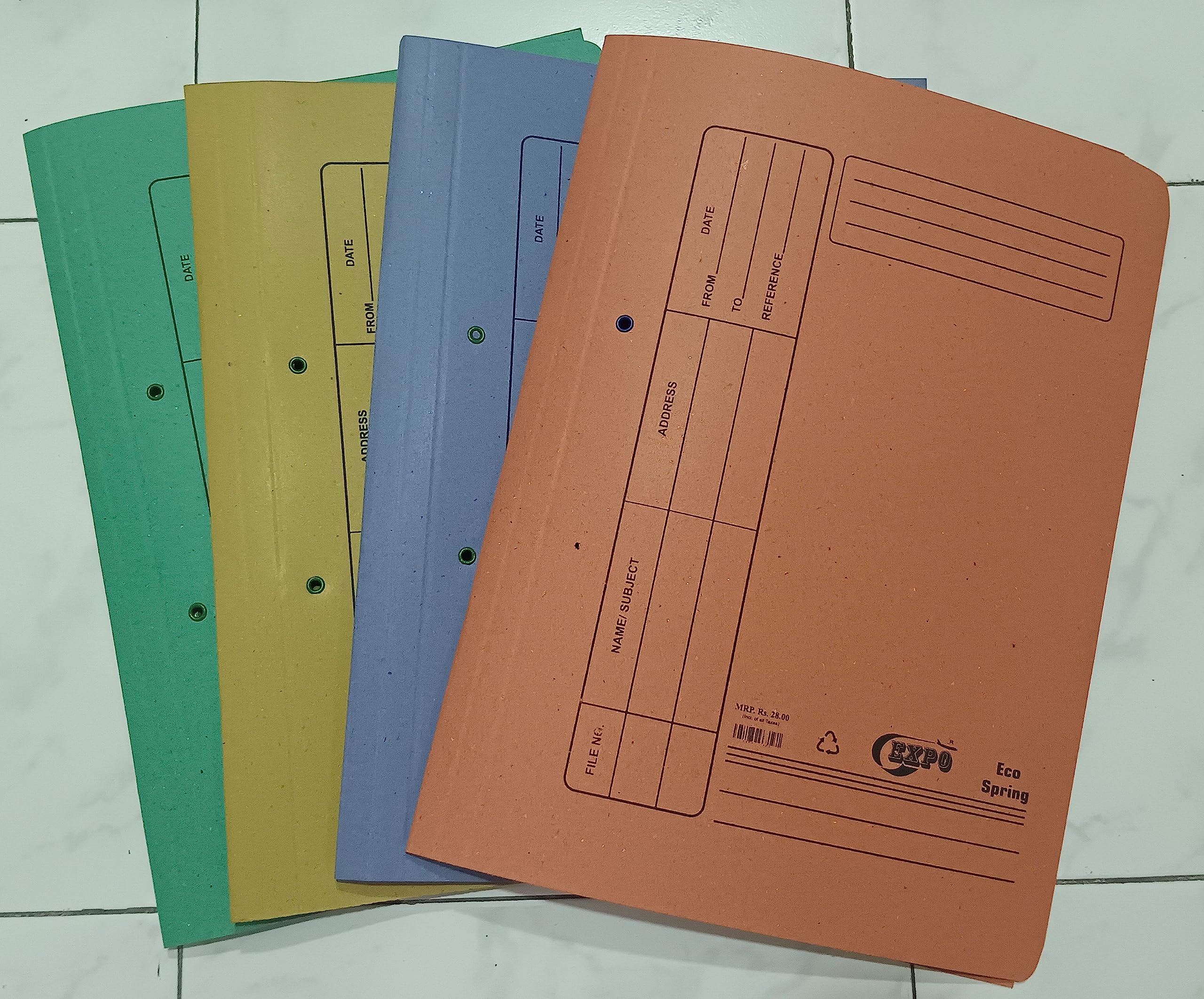 EXPO ECO Office Cobra File/Spring File - Best for Legal, Letter, A4 Size, F/S Size - 395 GSM (Pack of 20)
