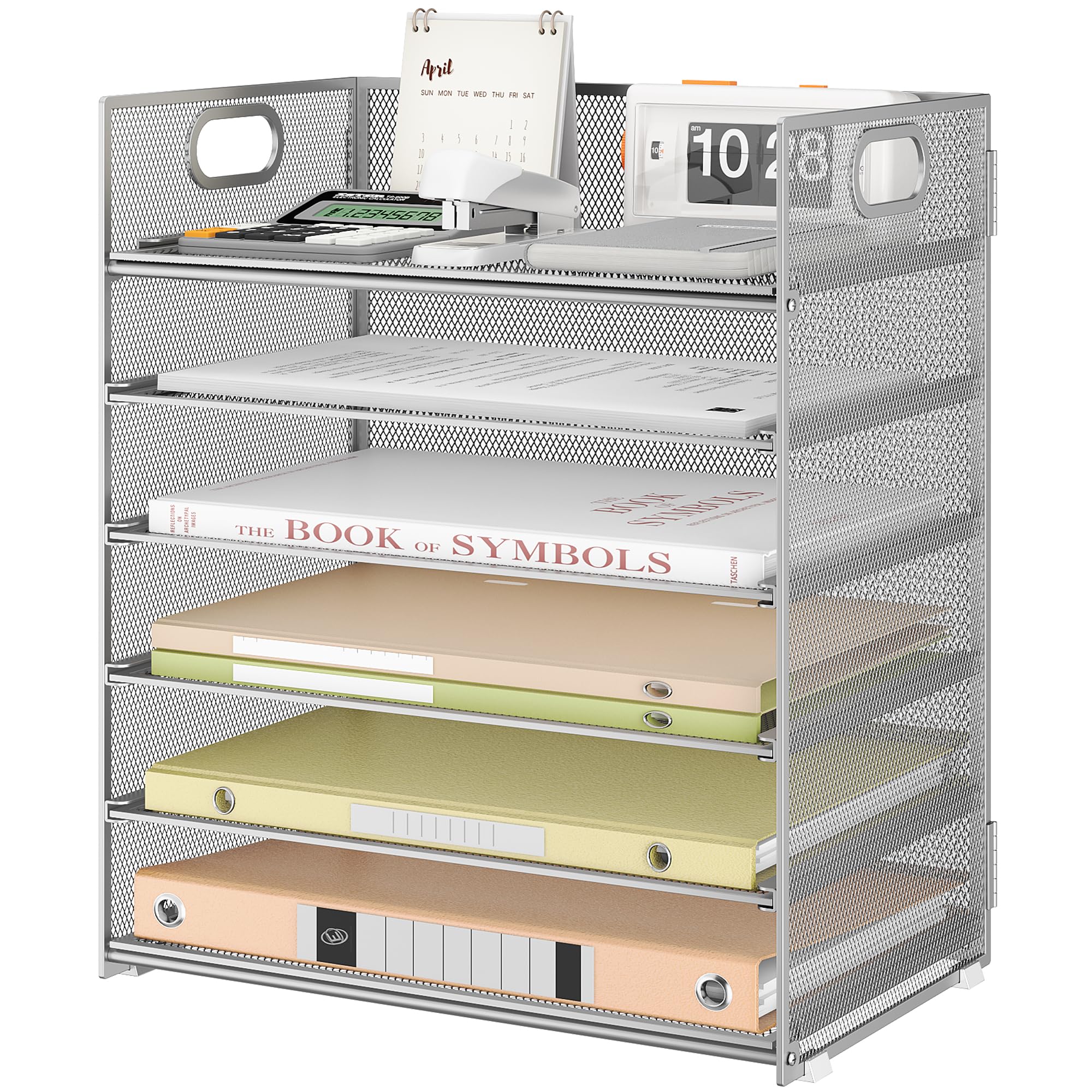 VITVITI Untensilien 6 Tier Metal Desk Supplies Schreibtisch Organiser Papierablagen