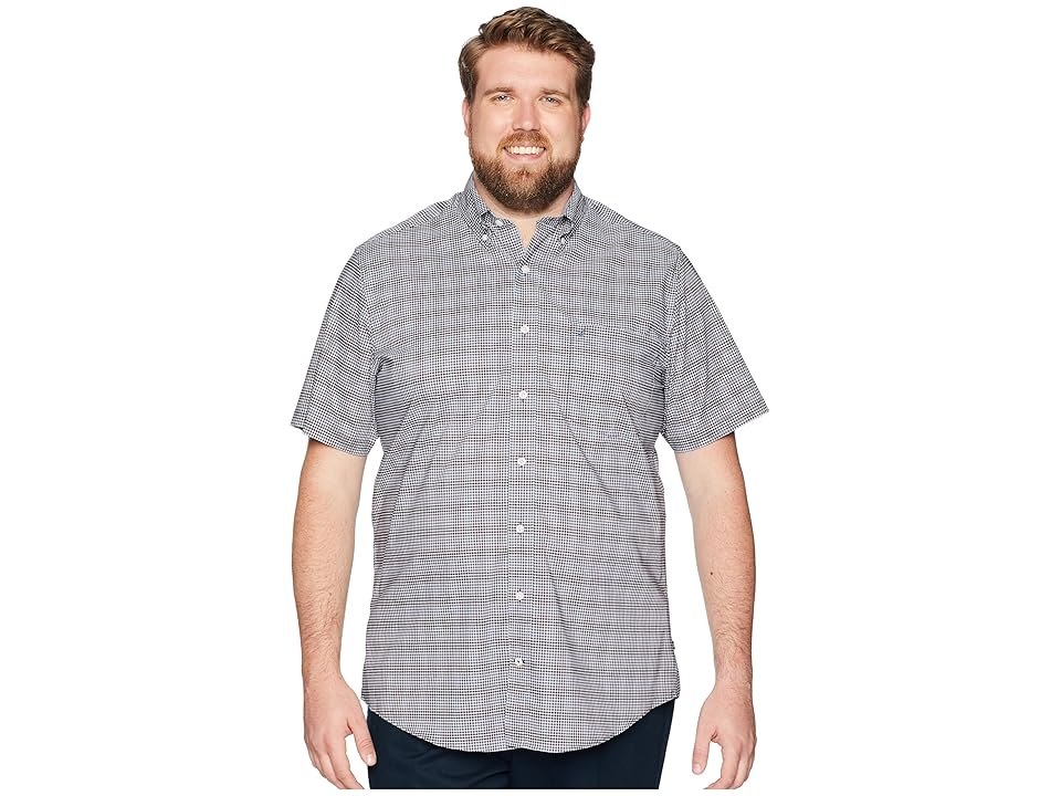 

Nautica Big & Tall Big Tall Short Sleeve Plaid Woven (Atlantic Blue) Men's Clothing
