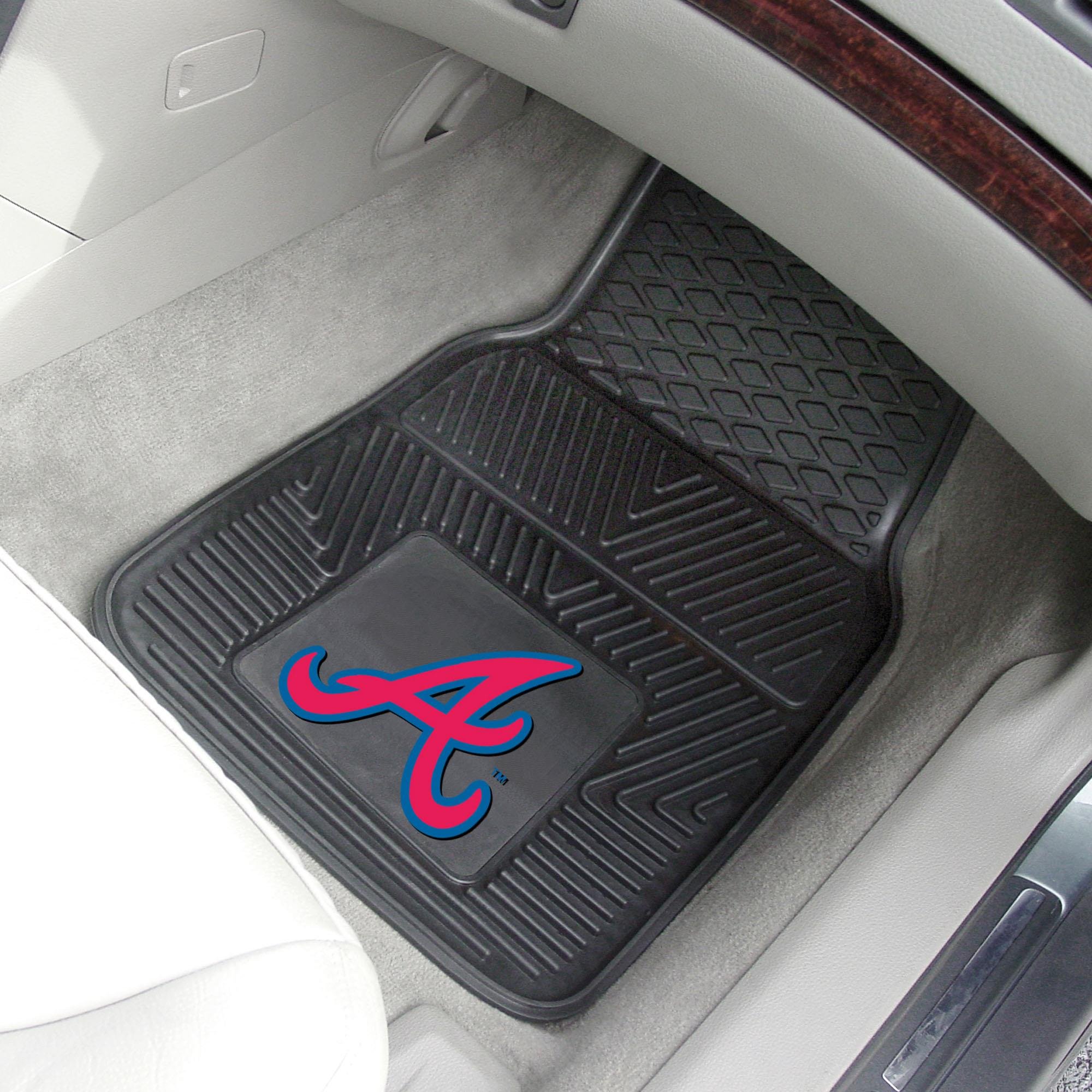 Atlanta Braves Heavy Duty 2-Piece Vinyl Car Mats 18