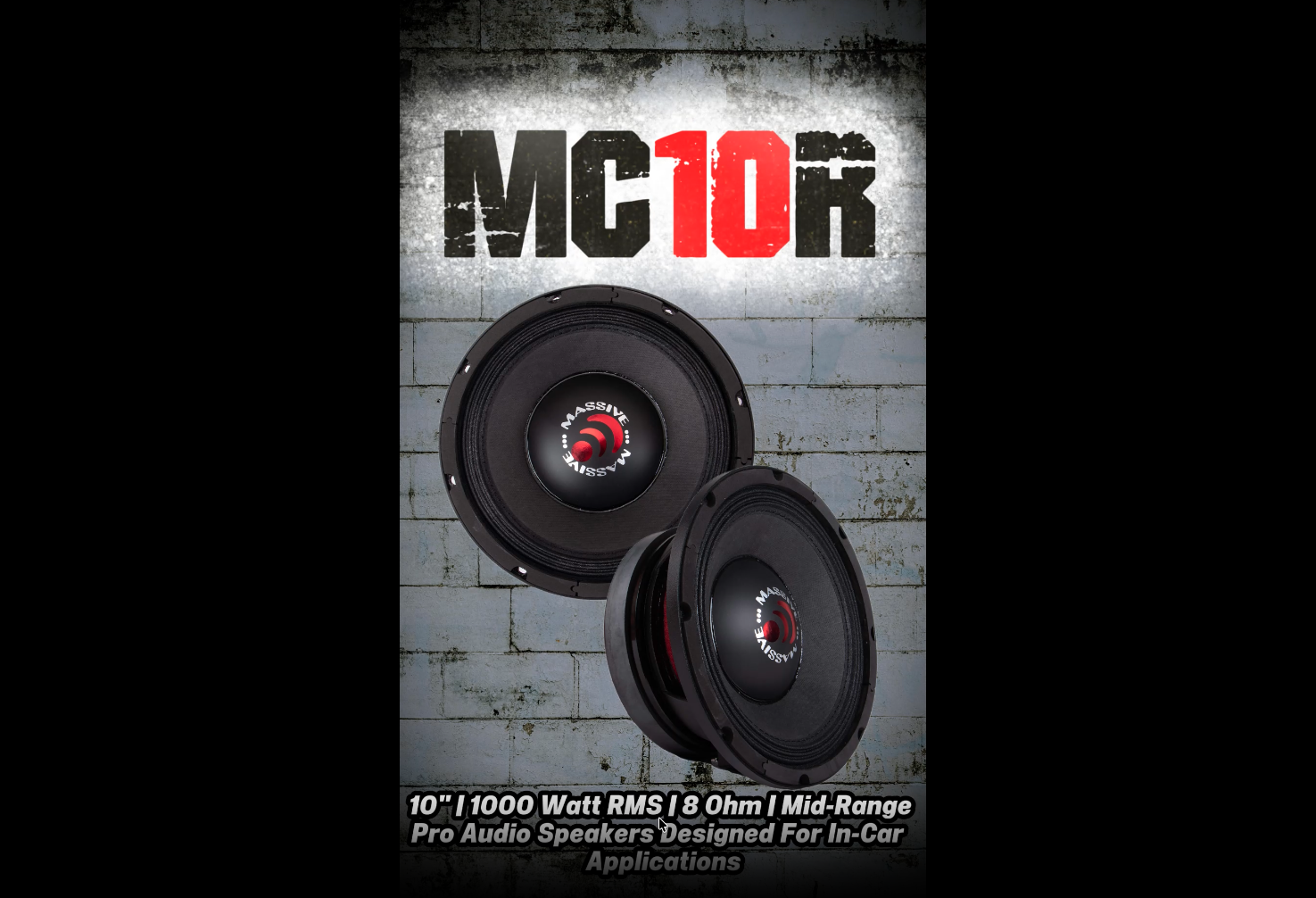 Amazon.com: Massive Audio MC10R 8” Mid-Range Speaker | 1000W Peak