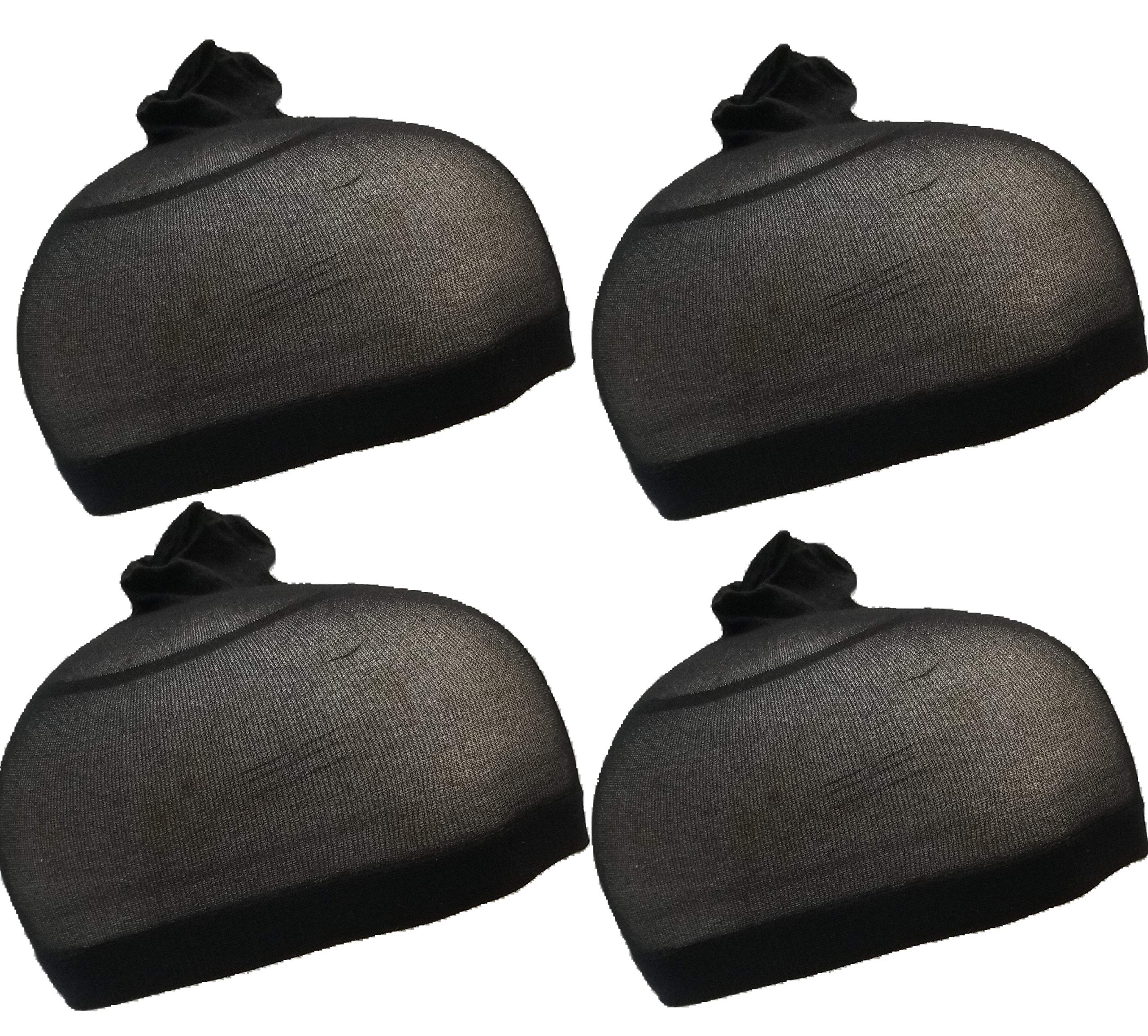 4 pcs Black Wave caps du rag Hip hop doorag Stocking Cap Dome Wave Cap