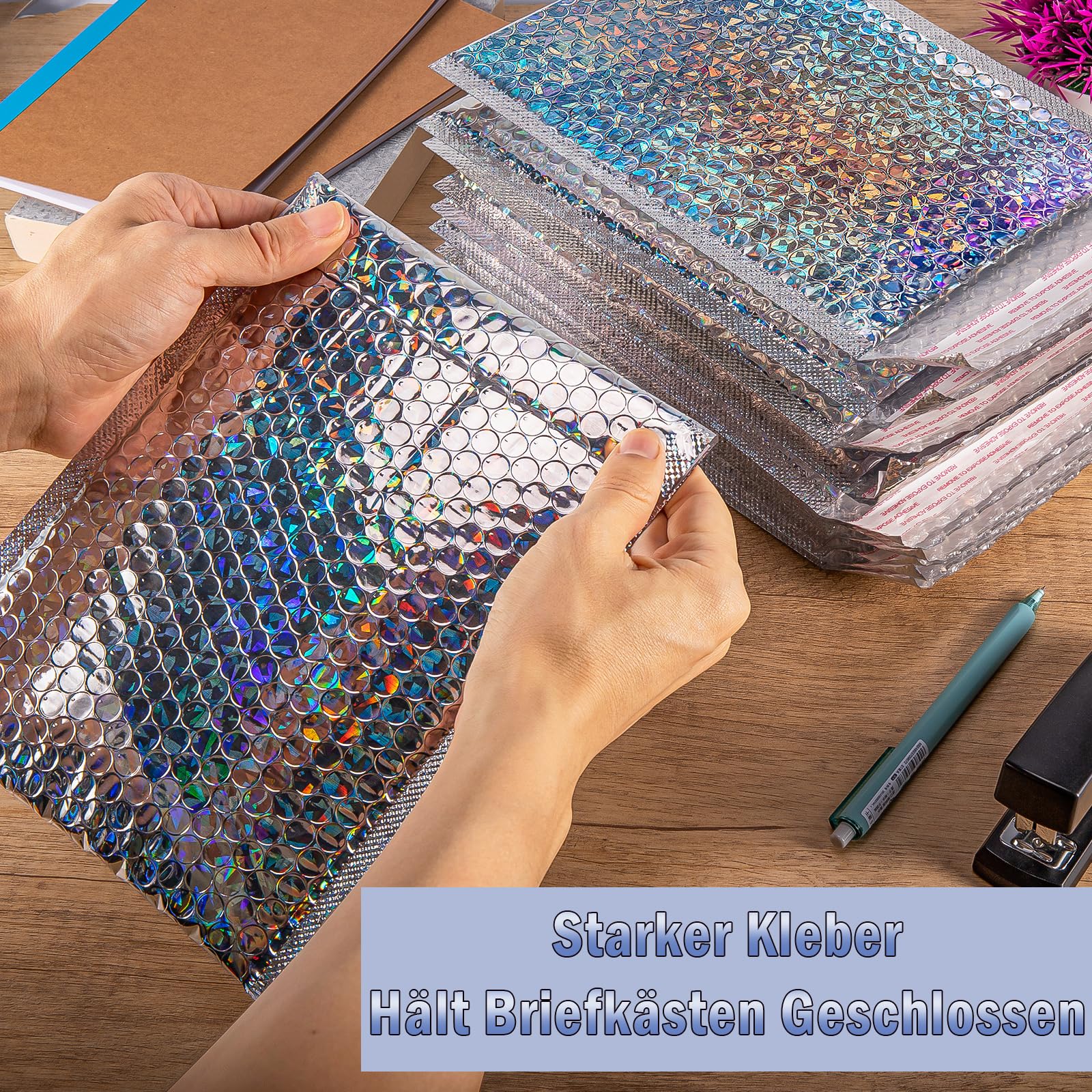 30 Stück Luftpolsterumschläge,16.5x23cm Farbige Luftpolstertaschen,Gepolsterte Umschläge Bubble Lined Poly Mailer,Selbstklebende Gepolsterte Umschläge für Verpackung Warensendung Postversand