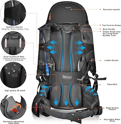 terra peak adjustable hiking backpack