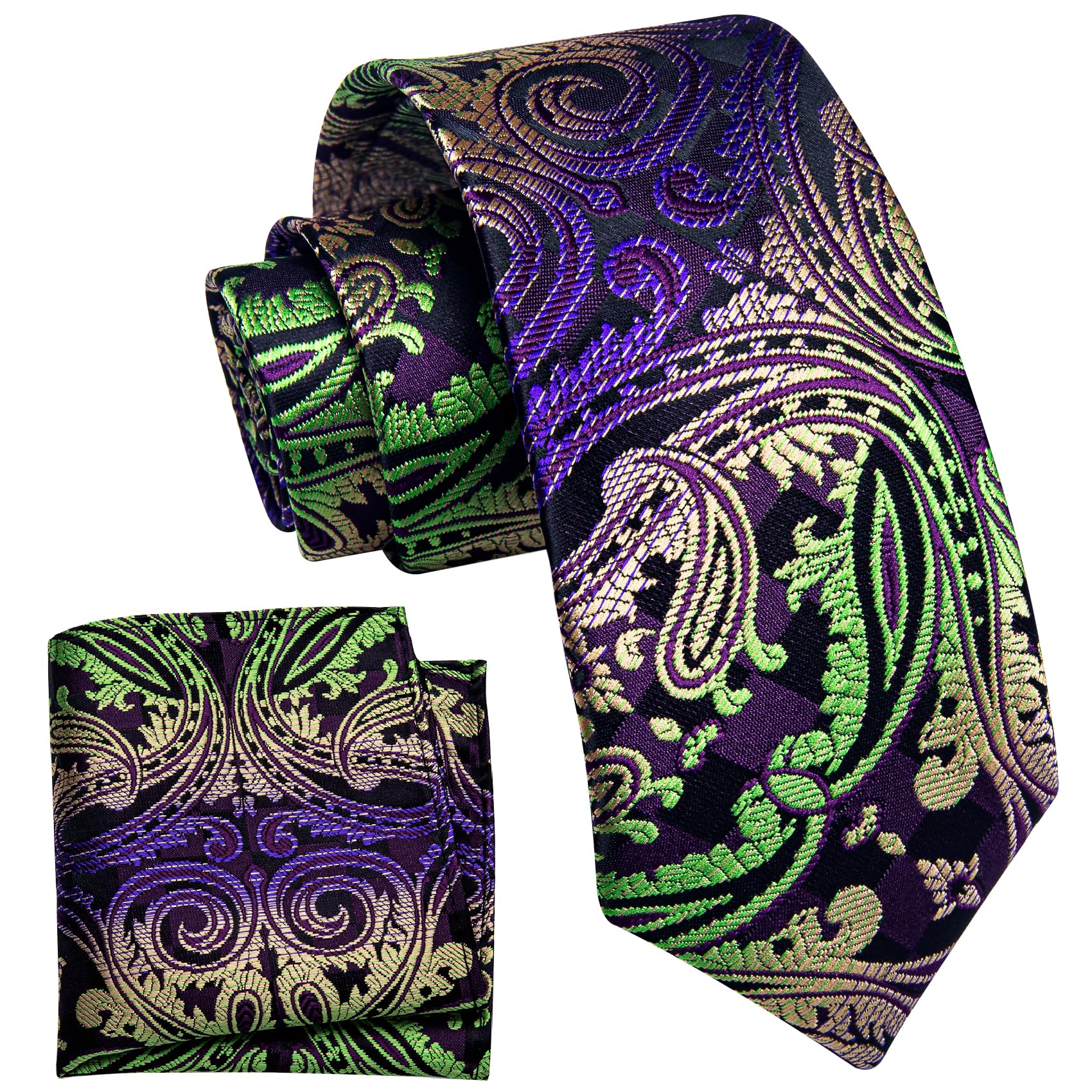 YourTies Boys Tie Silk Self Kids Necktie Pocket Square Set with Gift Box