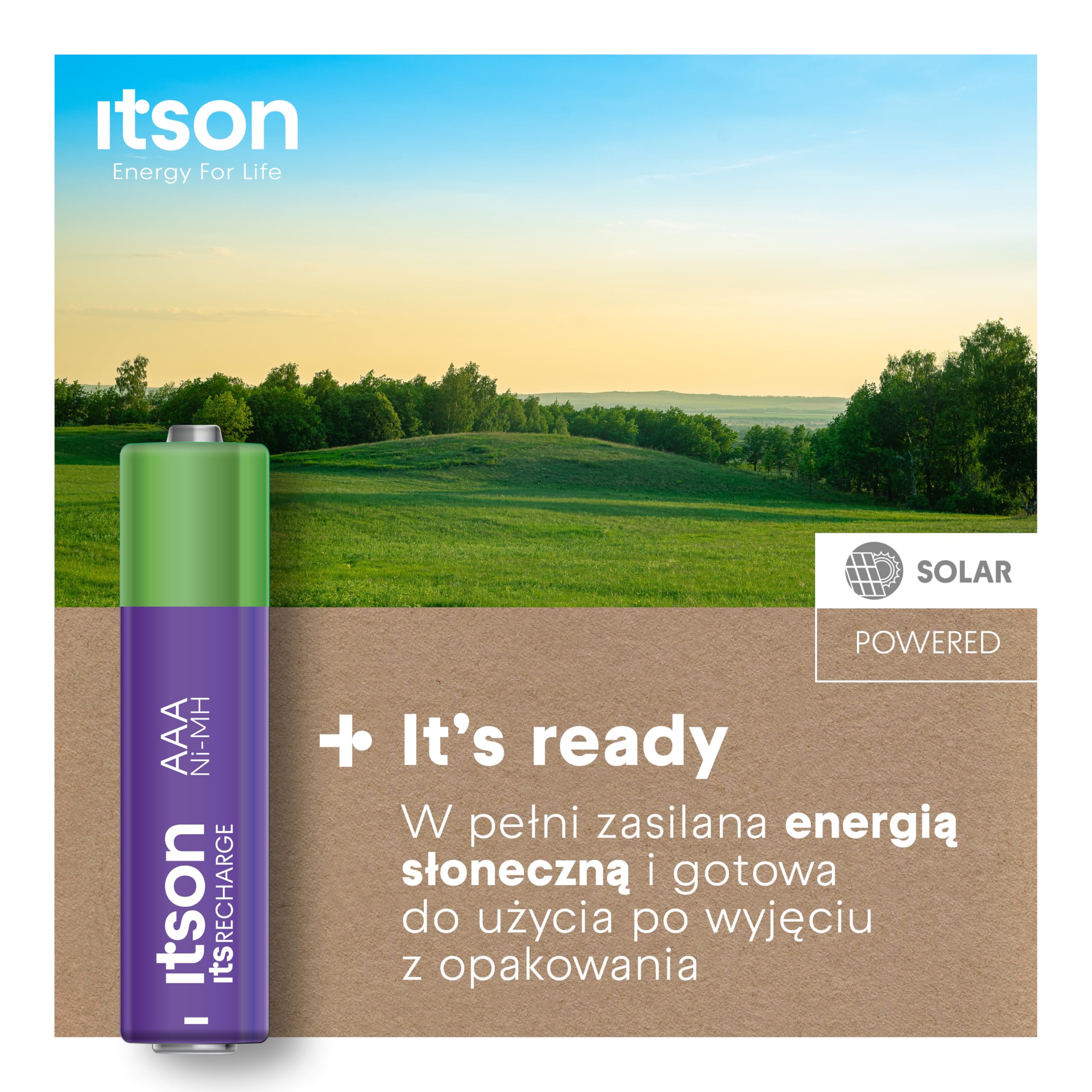 ITSON, AAA akumulatorki Ni-MH, 800 mAh, 4 sztuki, idealne do aparatów cyfrowych, kontrolerów gier video, zabawek, HHR03-800IT/4CP